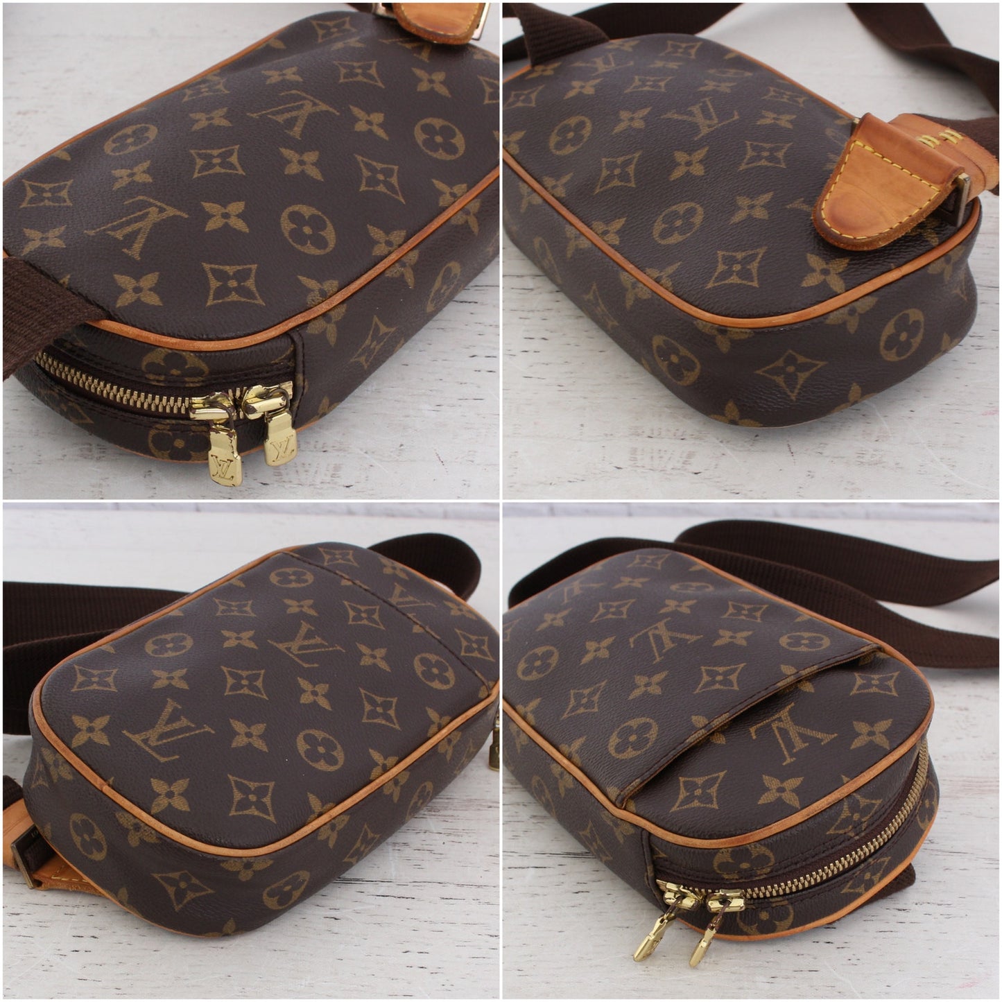 Louis Vuitton Pochette Gange Monogram Bumbag Belt Waist Crossbody Pouch