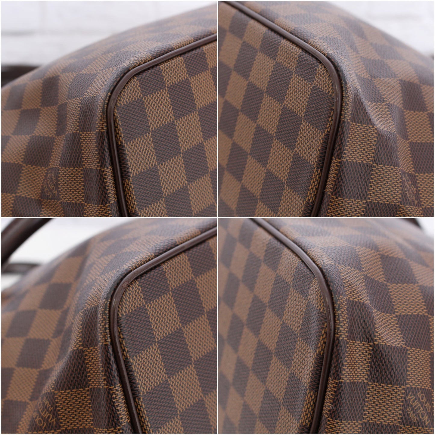 Louis Vuitton Saleya PM Tote Damier Ebene Shoulder Bag Handbag Leather LV Purse