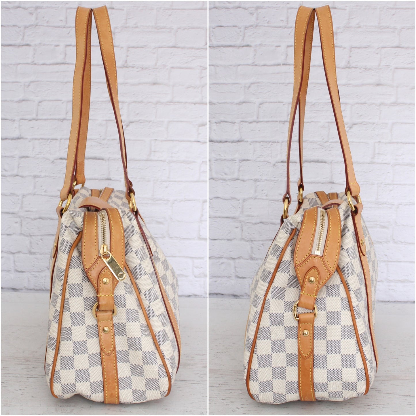 Louis Vuitton Stresa PM Damier Azur Shoulder Bag Purse