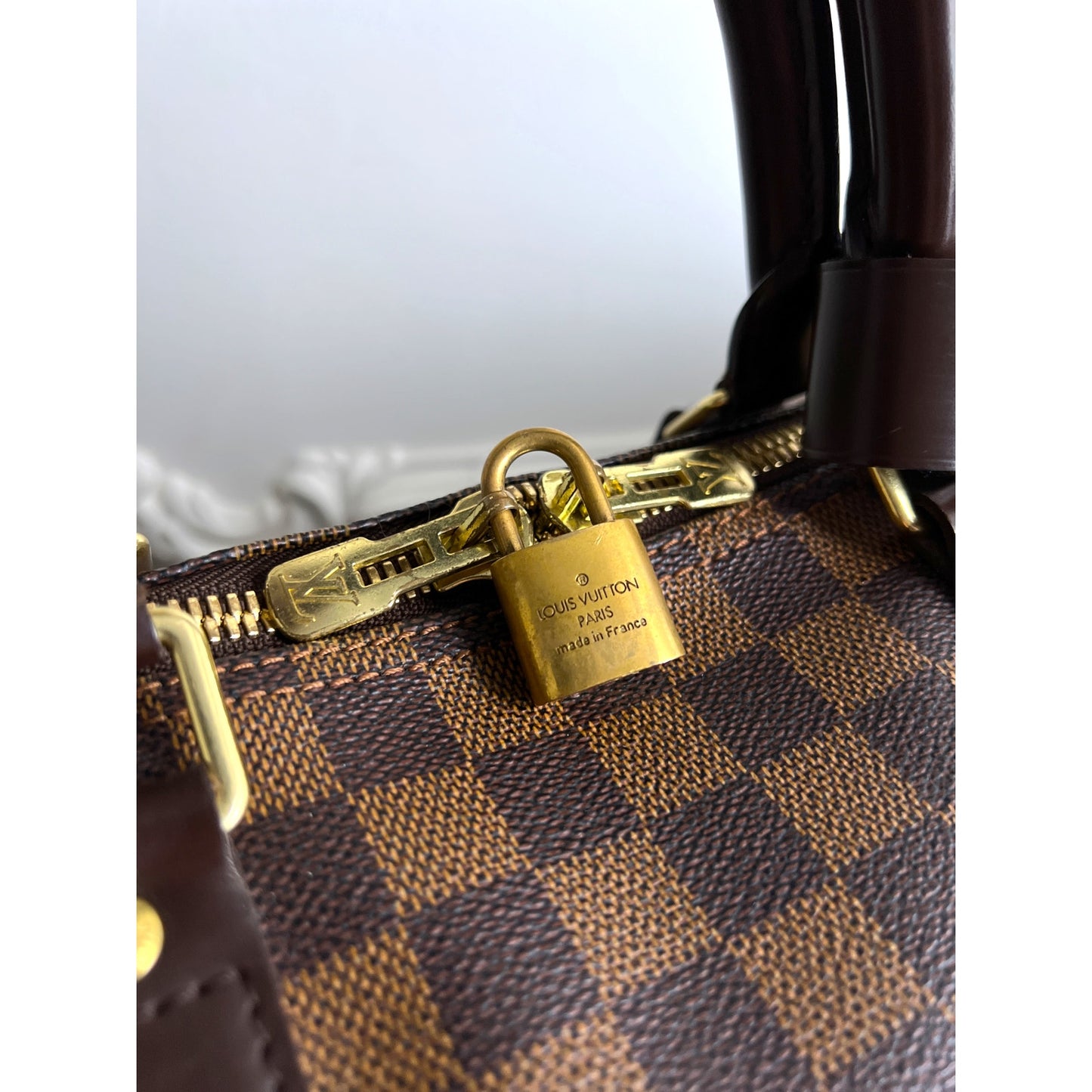 Authentic Louis Vuitton Keepall Bandouliere 55 Damier Ebene Travel Bag