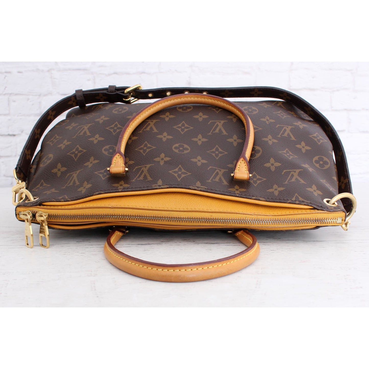 Louis Vuitton Pallas Saffron MM Monogram Shoulder Bag