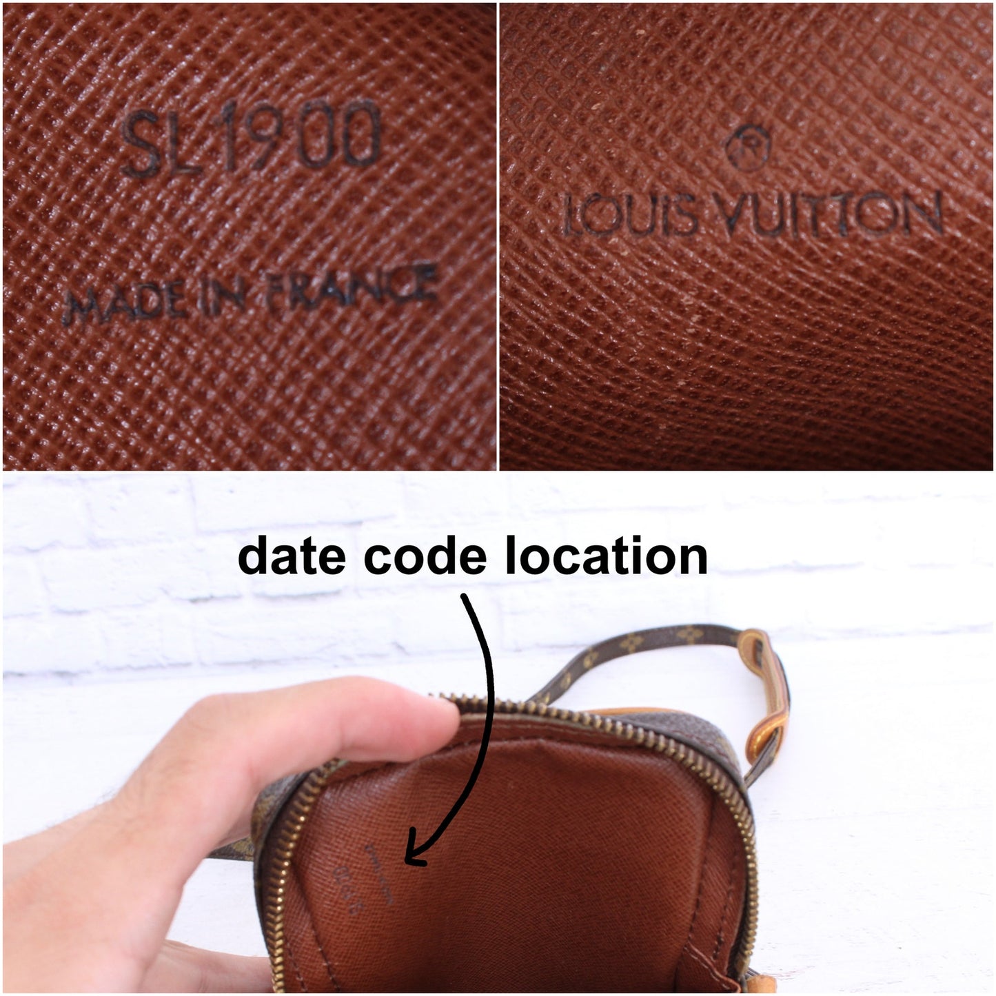 Louis Vuitton Mini Danube Crossbody Monogram Bag Shoulder Purse Leather