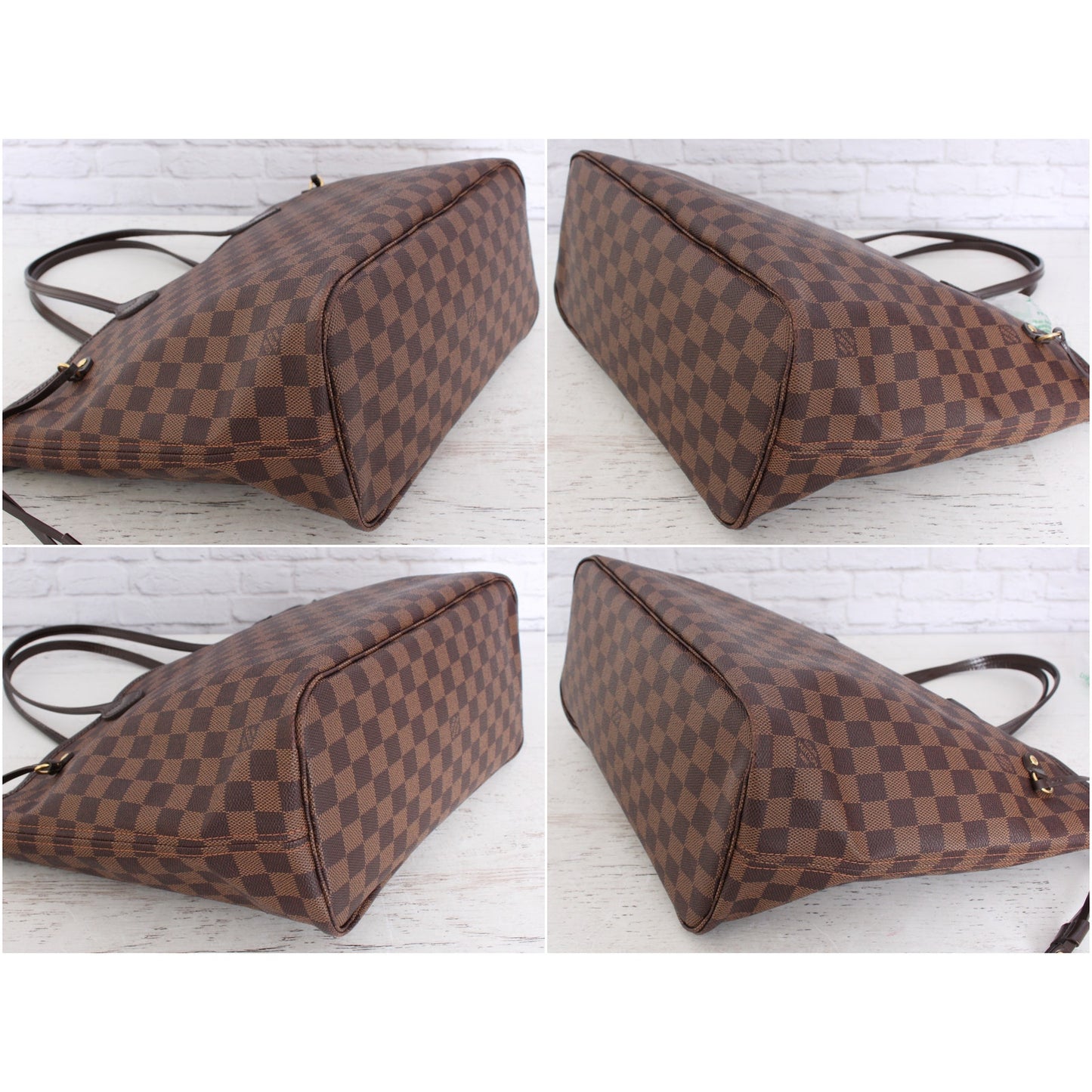 Louis Vuitton Neverfull MM Damier Ebene Leather Bag