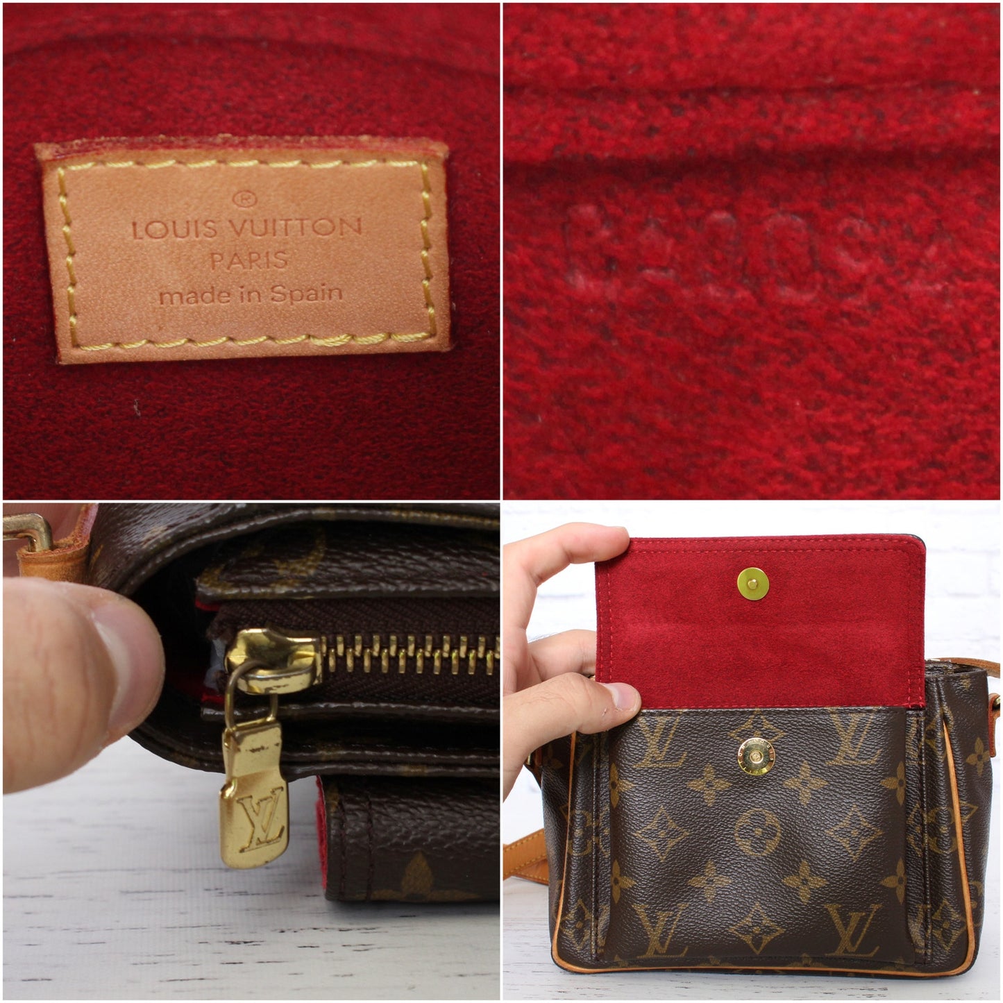 Louis Vuitton Viva Cite PM Small Crossbody & Shoulder Bag Leather Zip Red Purse