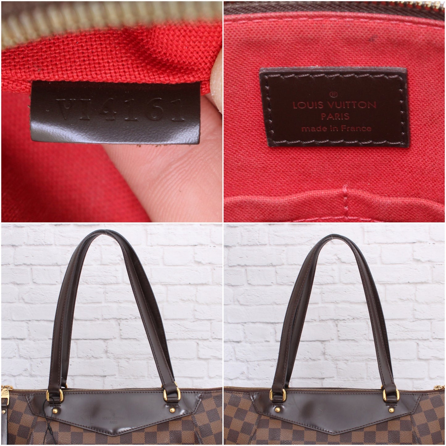 Louis Vuitton Westminster PM Damier Ebene Tote Brown Shoulder Handbag A3451