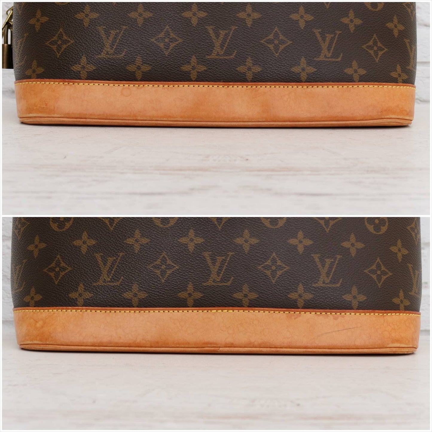 Louis Vuitton Alma MM Monogram Satchel Tote