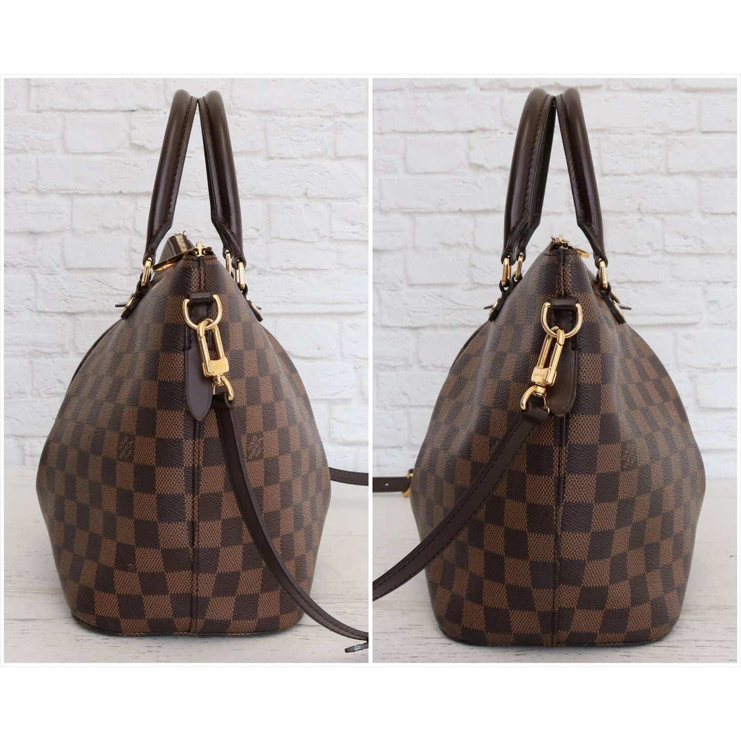 Louis Vuitton Siena PM Damier Ebene Crossbody Satchel