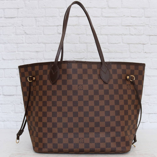 Louis Vuitton Neverfull MM Damier Ebene Tote