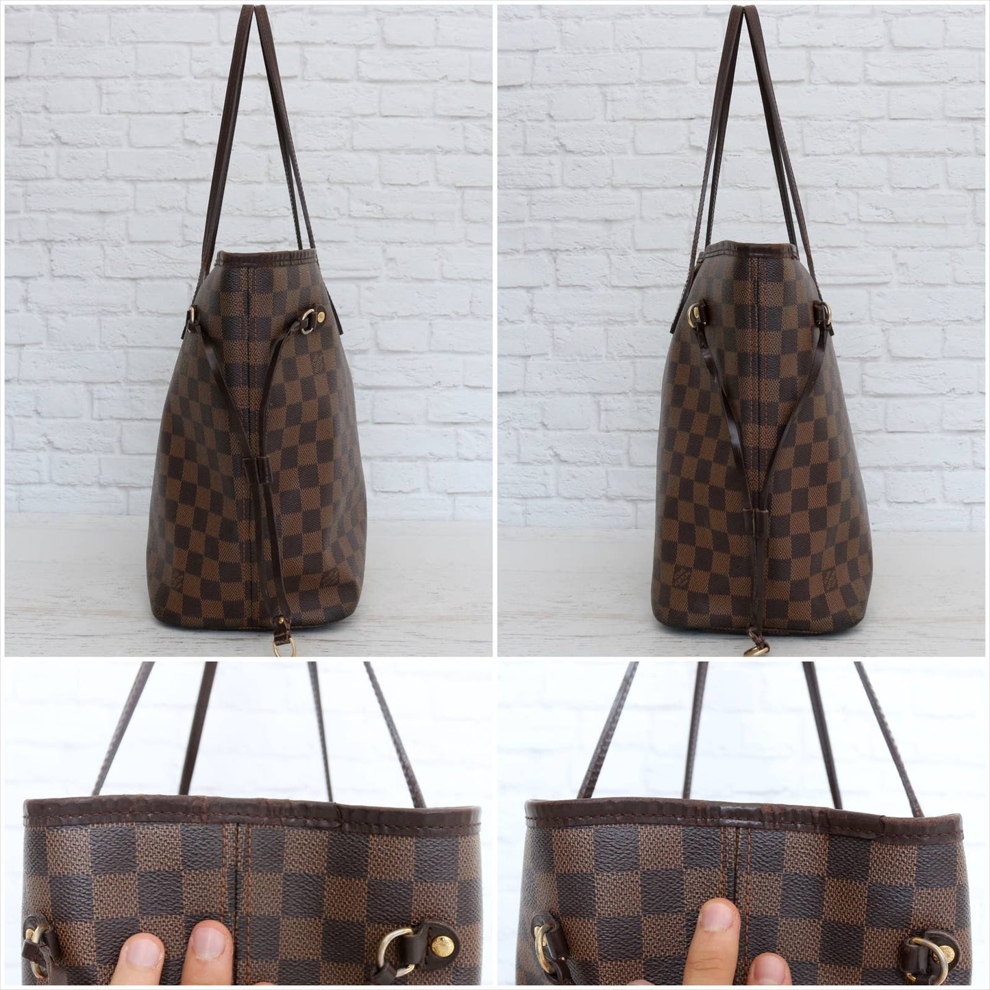 Louis Vuitton Neverfull MM Damier Ebene Tote