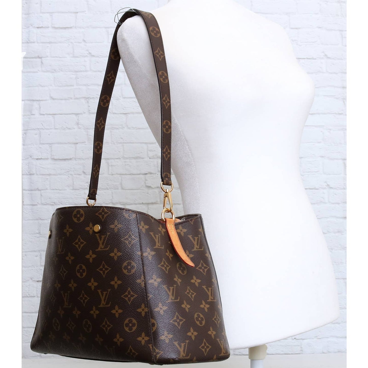 Louis Vuitton Montaigne MM Monogram Satchel & Shoulder Bag Dust Bag & Box