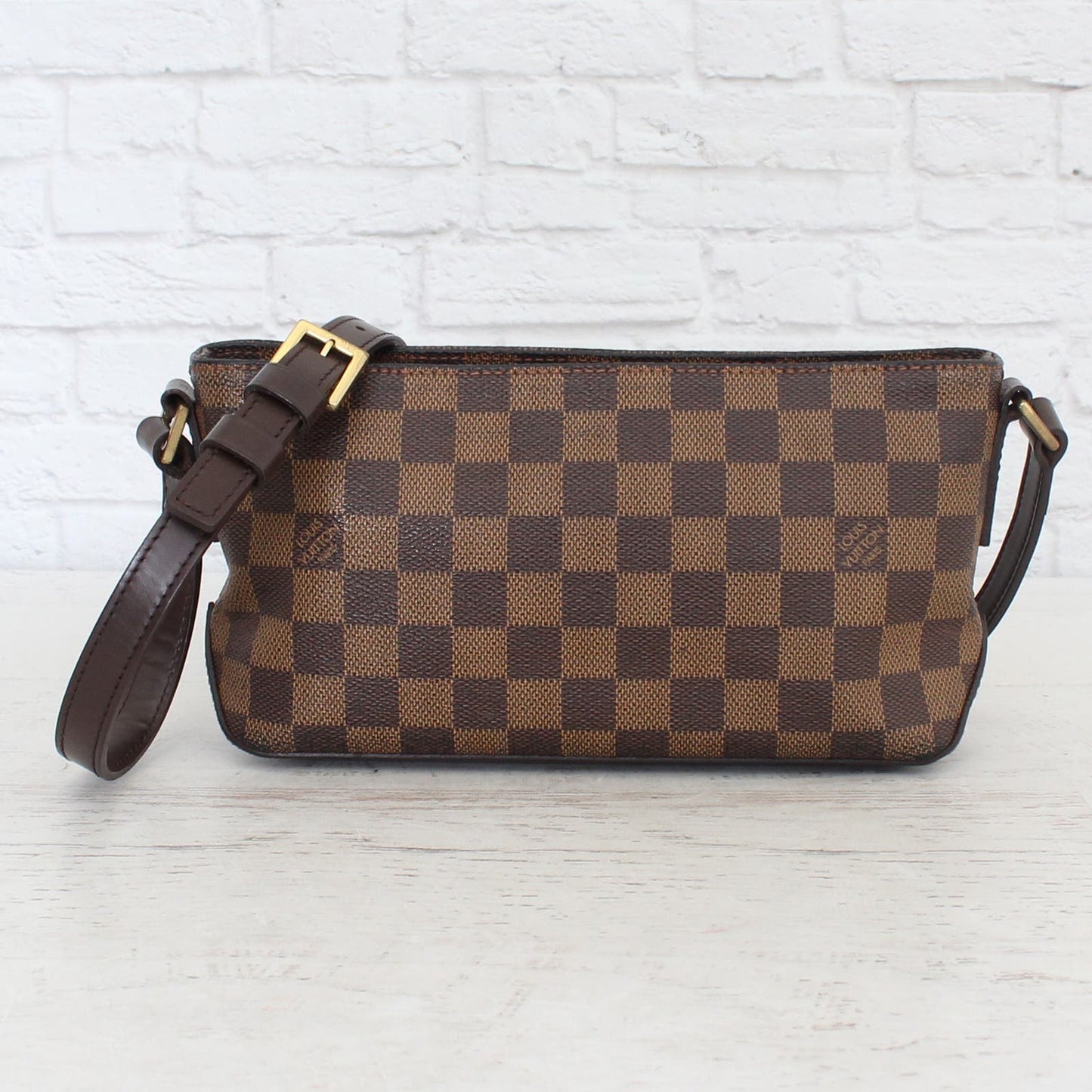 Louis Vuitton Trotteur Damier Ebene Crossbody & Shoulder Small Leather