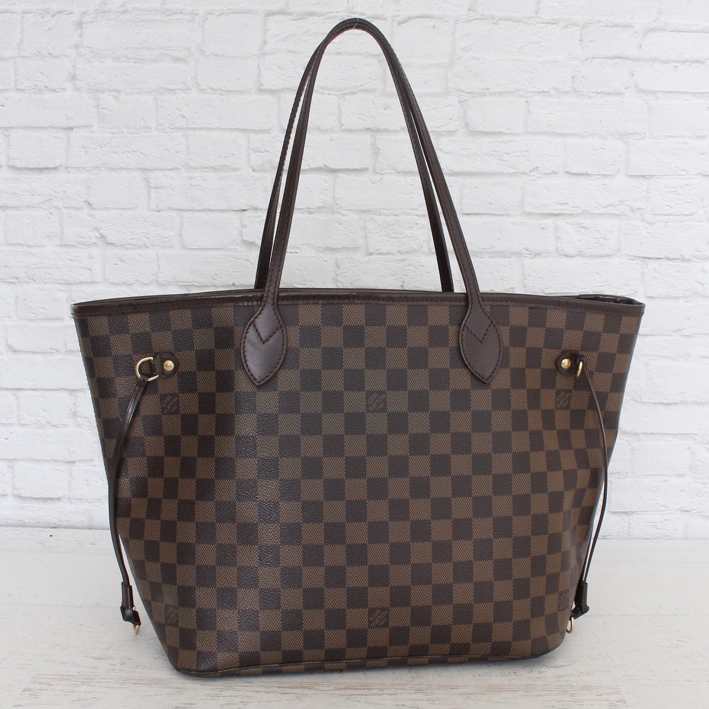 Louis Vuitton Neverfull MM Damier Ebene Cherry Red Tote