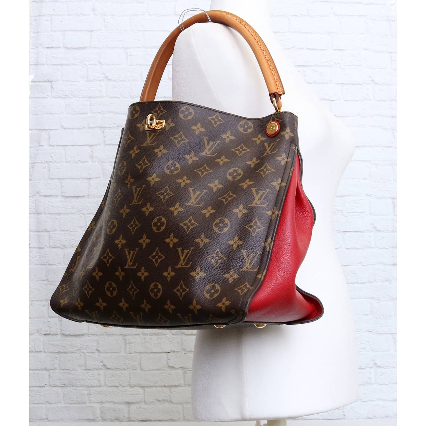 Louis Vuitton Gaia Hobo Red Monogram Shoulder Bag