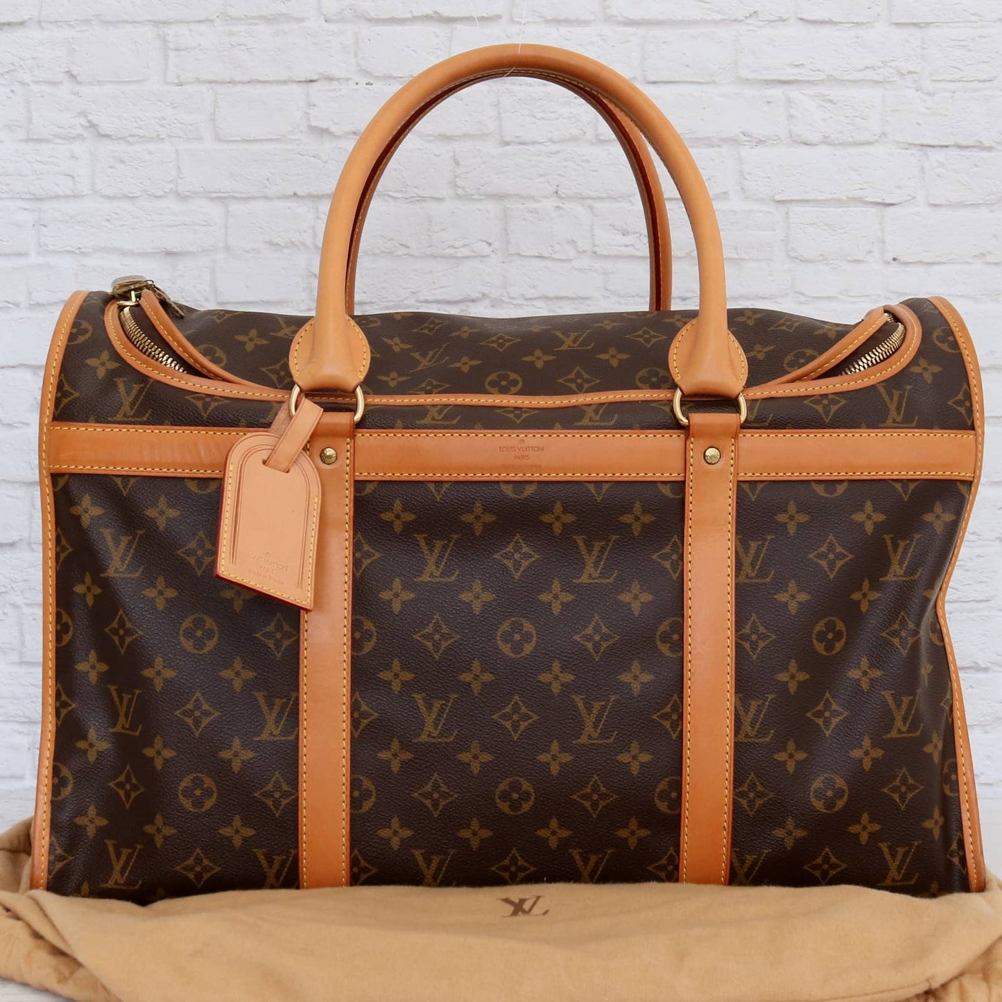 Louis Vuitton Dog Bag 50 Sac Chien Monogram Carrier/Travel Satchel