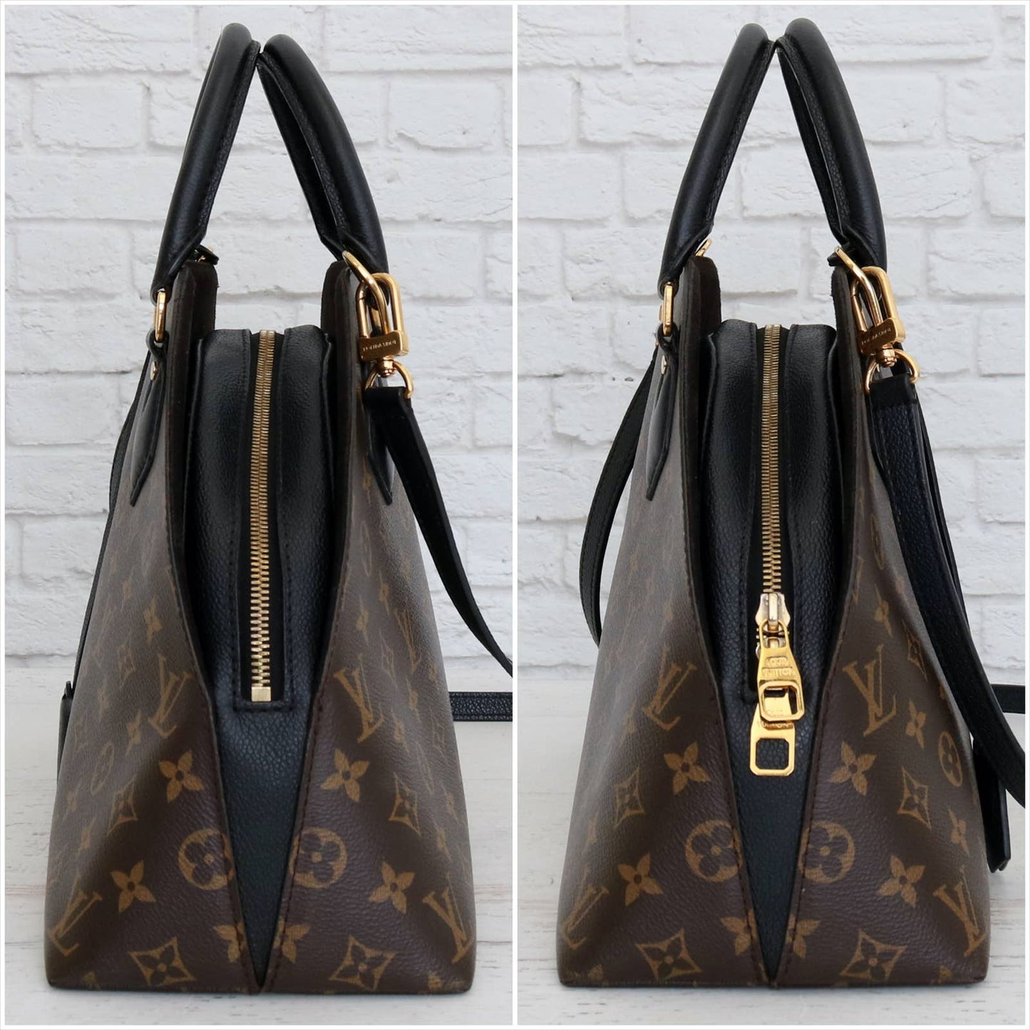 Louis Vuitton Alma B'N'B Monogram Black Shoulder Bag & Satchel