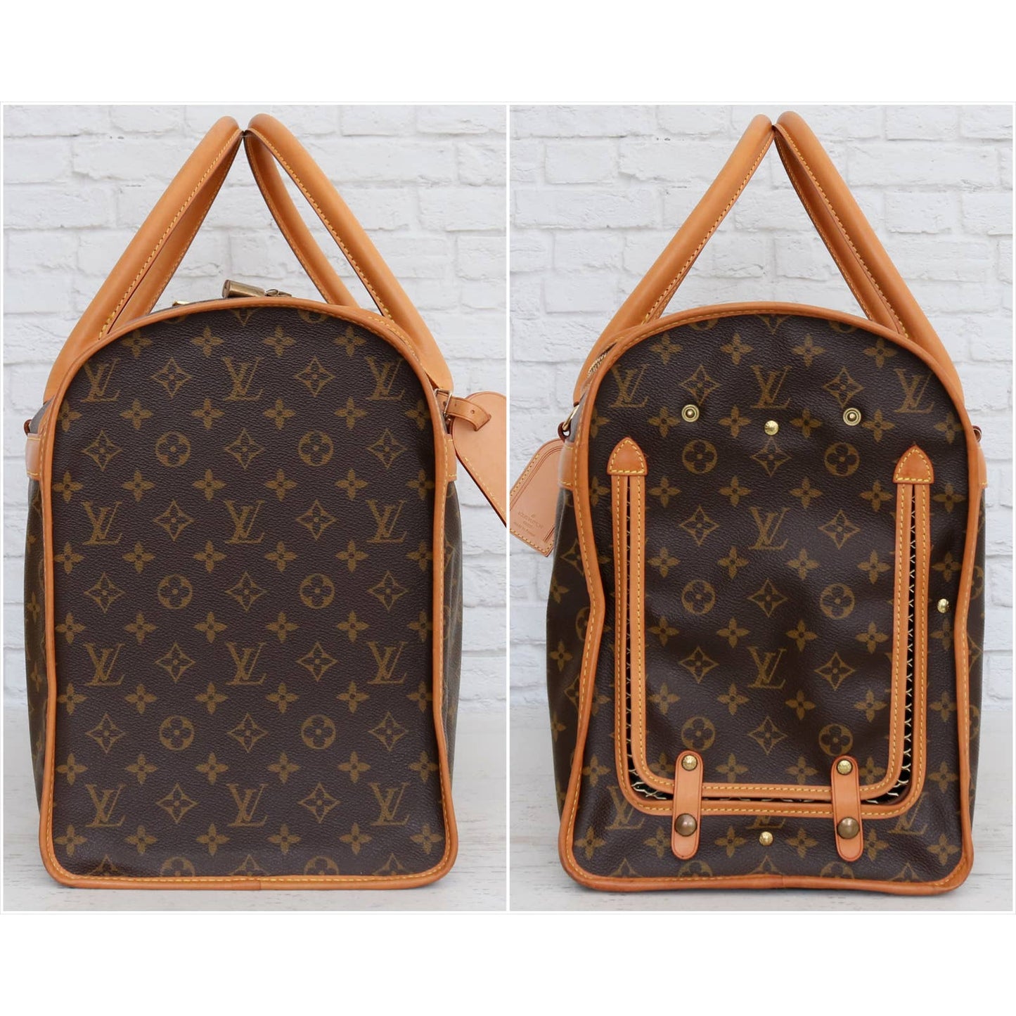 Louis Vuitton Dog Bag 50 Sac Chien Monogram Carrier/Travel Satchel