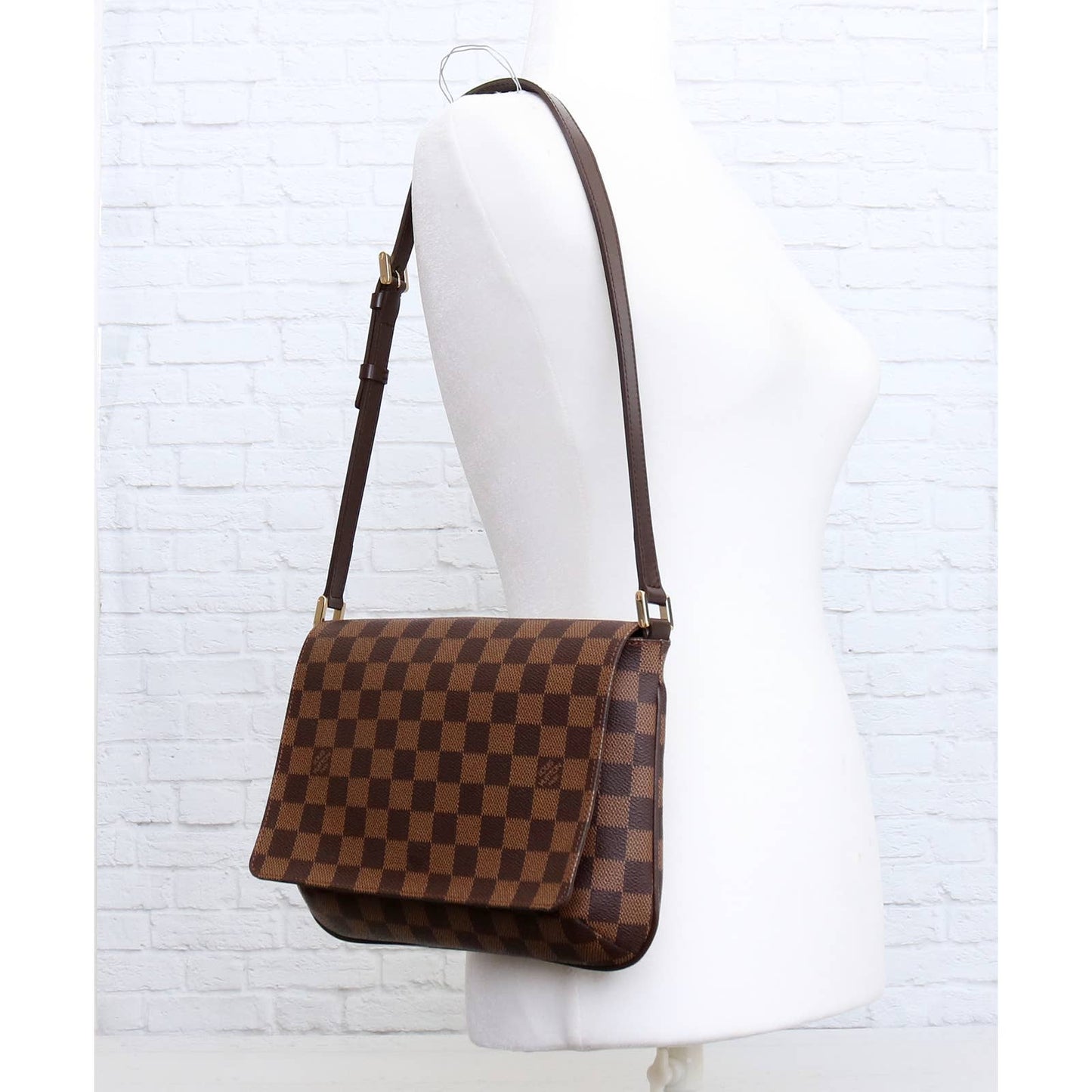 Louis Vuitton Musette Tango Short Damier Ebene Shoulder Bag