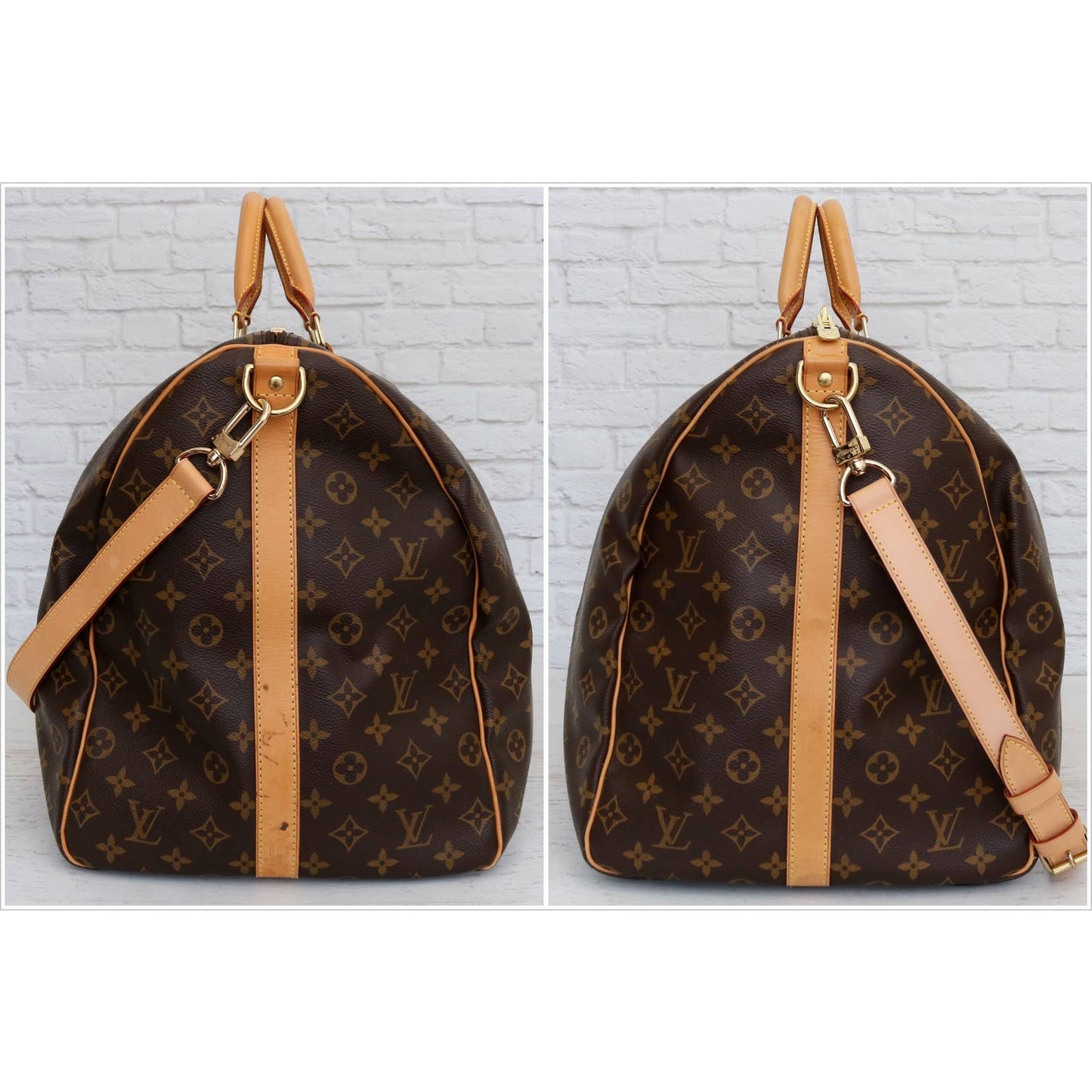 Louis Vuitton Keepall Bandouliere 60 Monogram Duffle Travel Bag