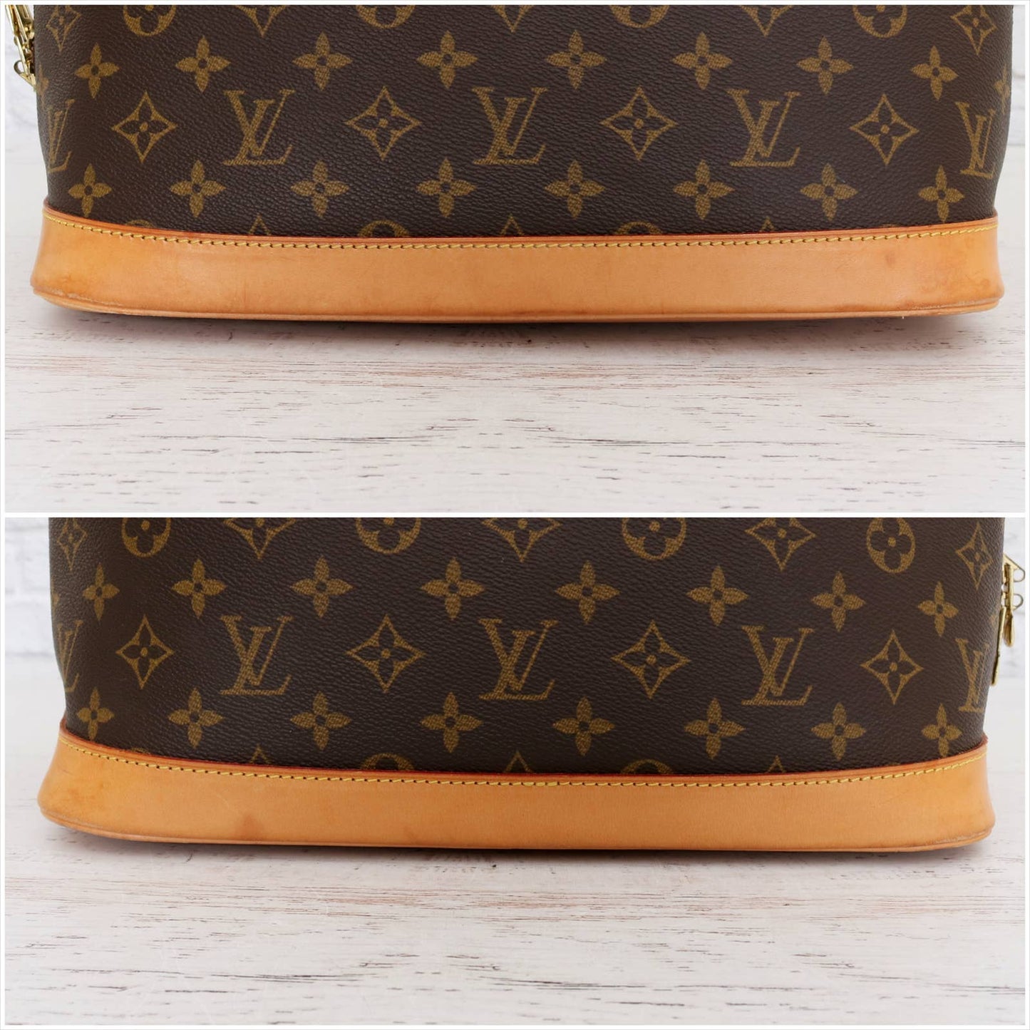 Louis Vuitton Alma MM Monogram Satchel with Dust Bag