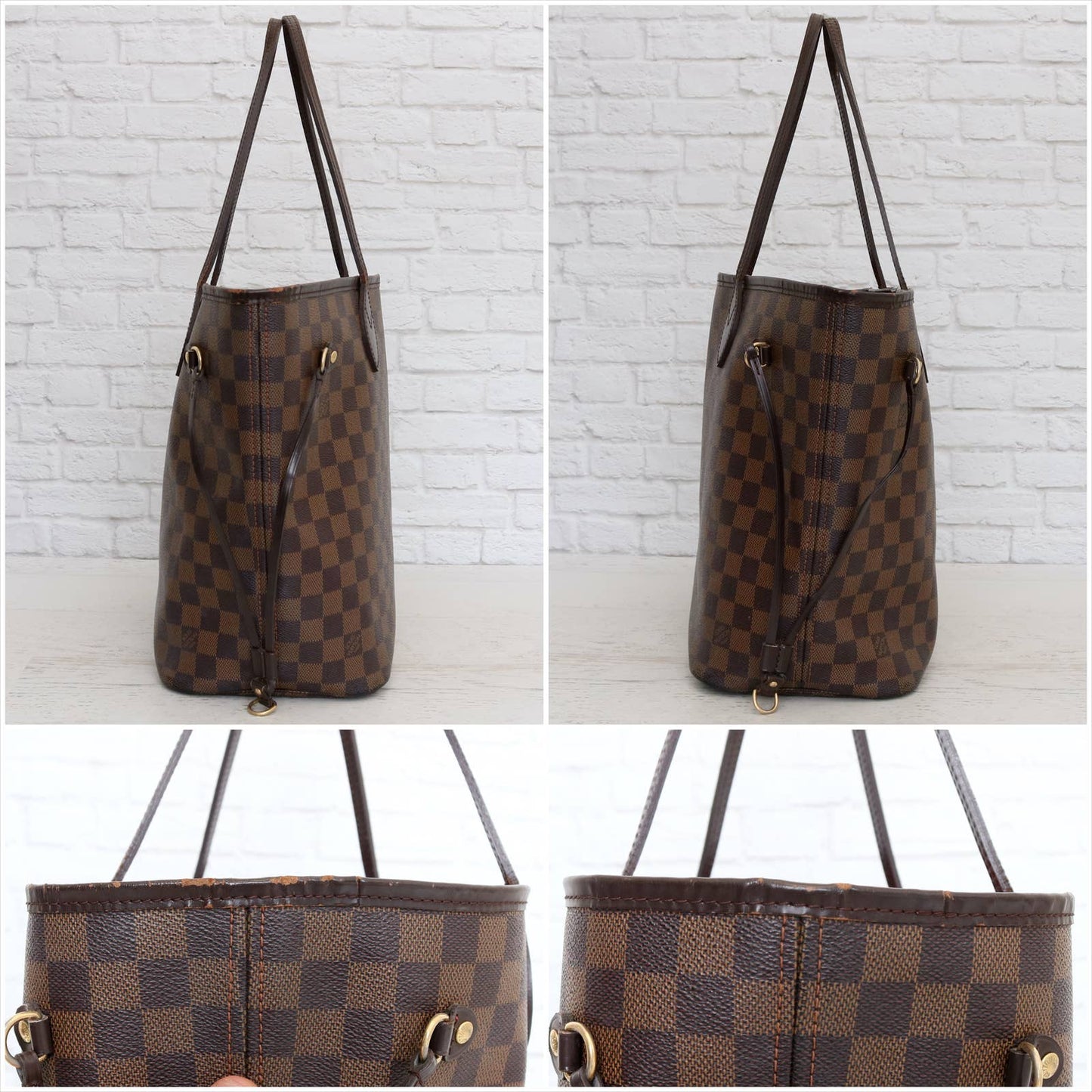 Louis Vuitton Neverfull MM Damier Ebene Tote