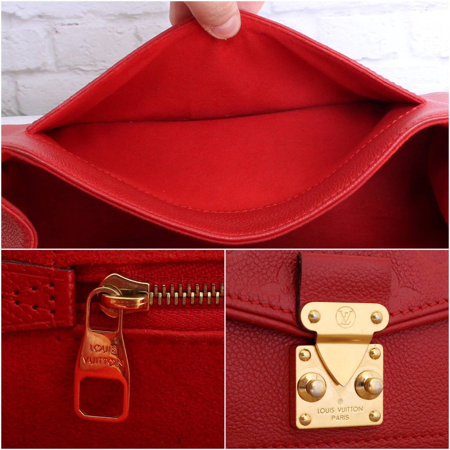 Louis Vuitton Saint Germain PM Empreinte Cerise Red Crossbody Shoulder