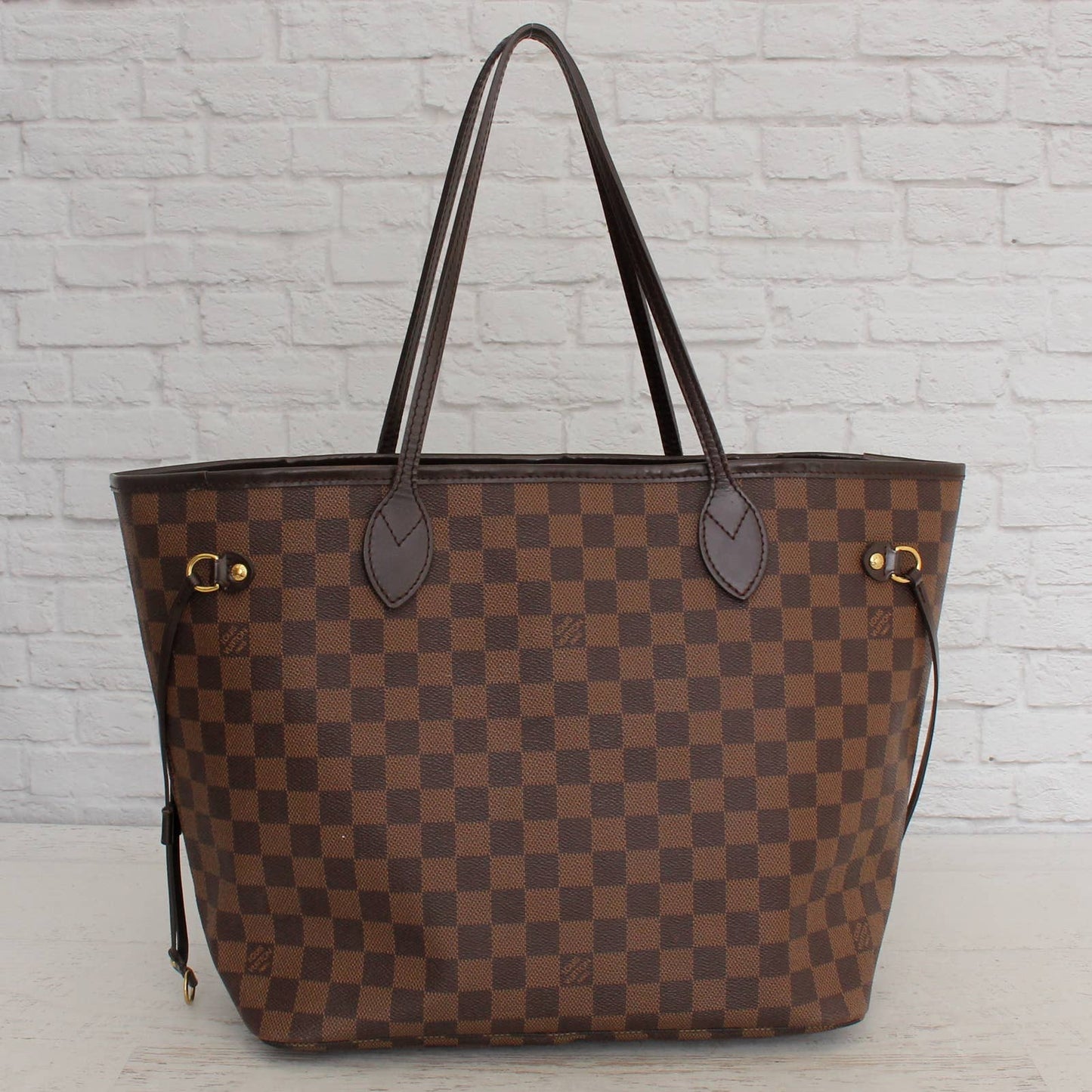 Louis Vuitton Neverfull MM Damier Ebene Cherry Red Tote