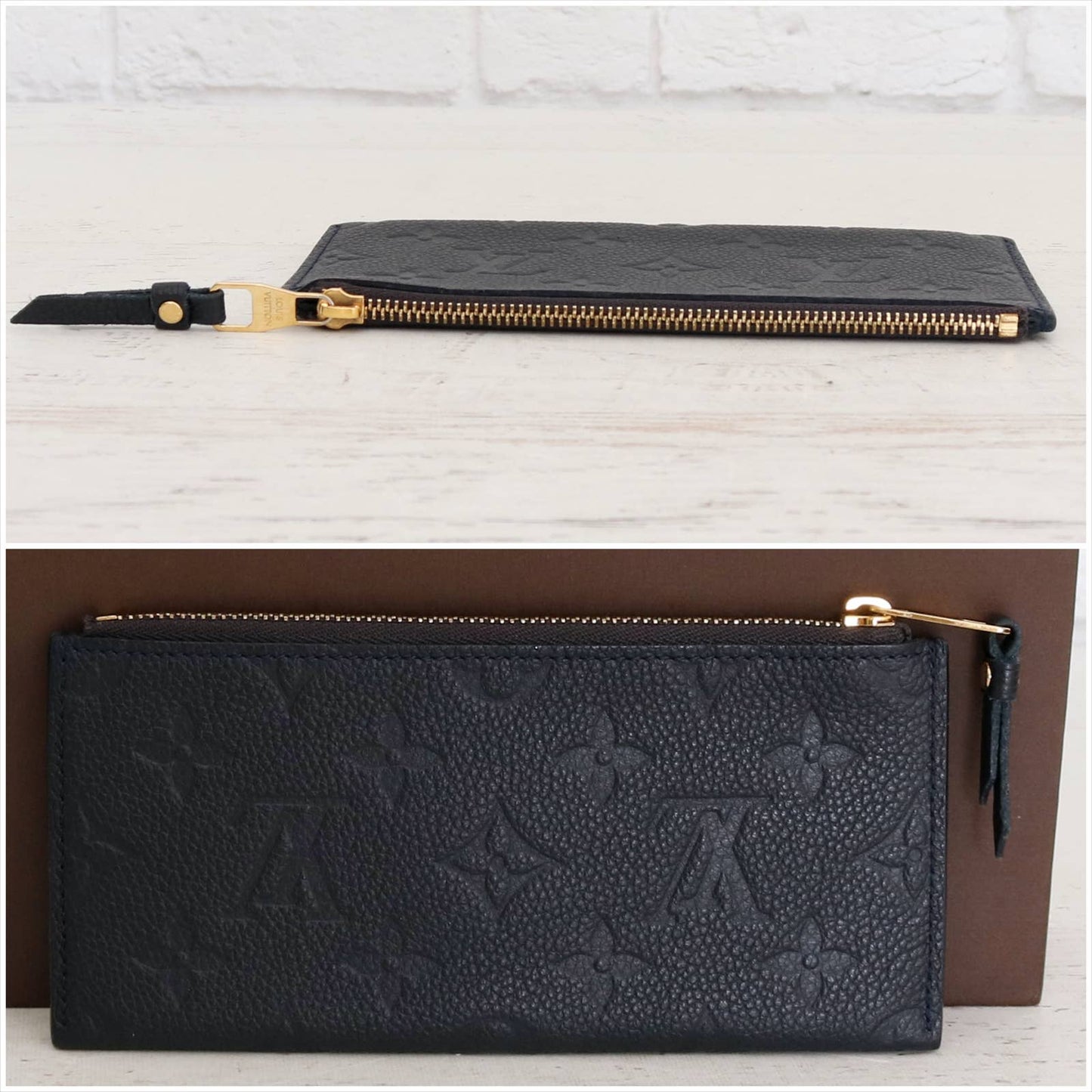 Louis Vuitton Curieuse + Insert Empreinte Leather Wallet Black Clutch