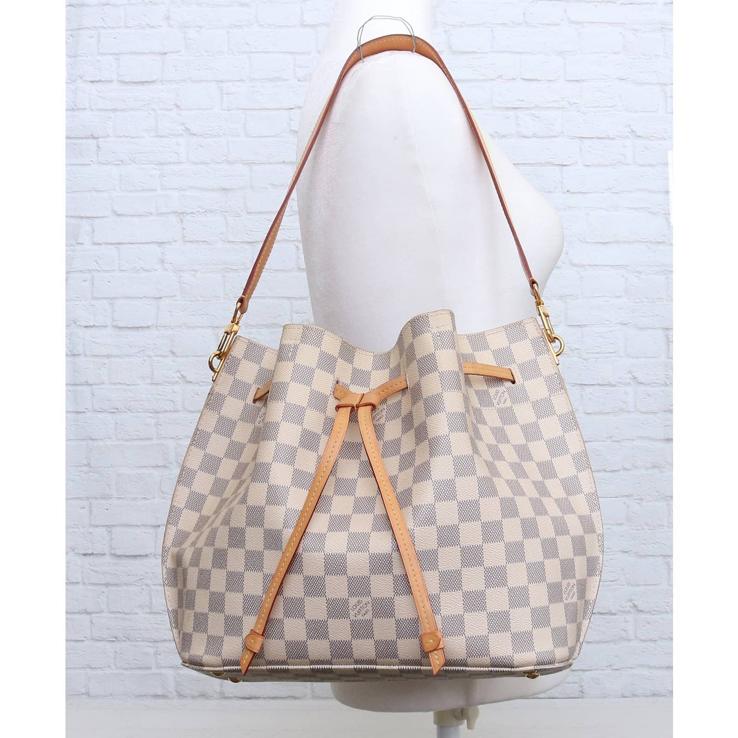 Louis Vuitton Girolata Damier Azur Bucket Shoulder Bag Dust Bag & Box