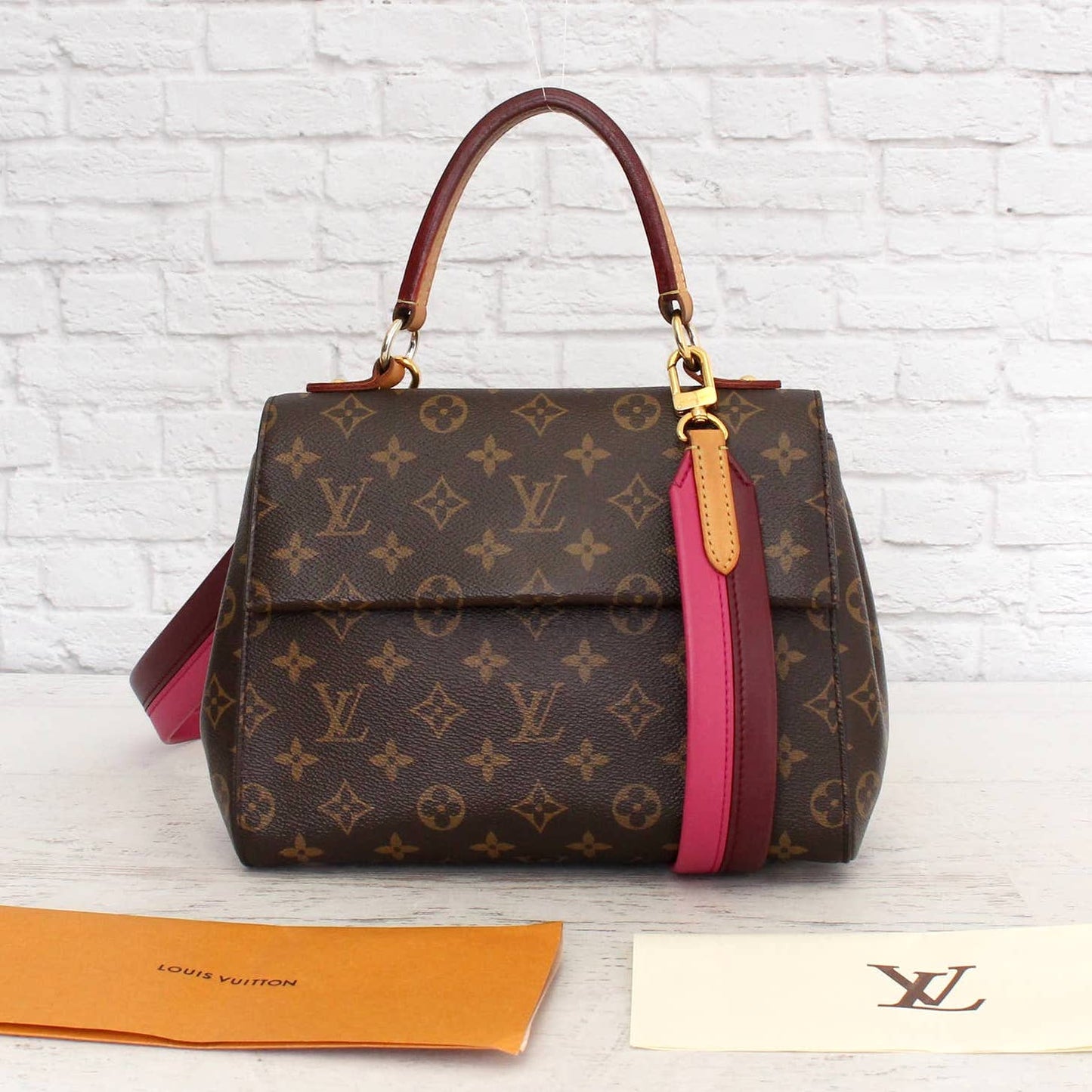 Louis Vuitton Cluny BB Monogram Crossbody Fuchsia