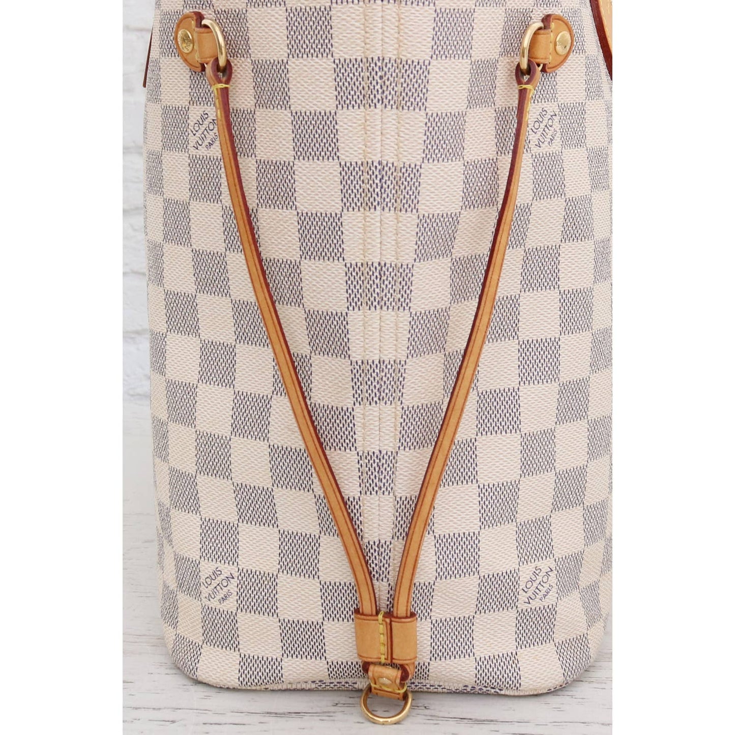 Louis Vuitton Neverfull MM Damier Azur Leather Tote