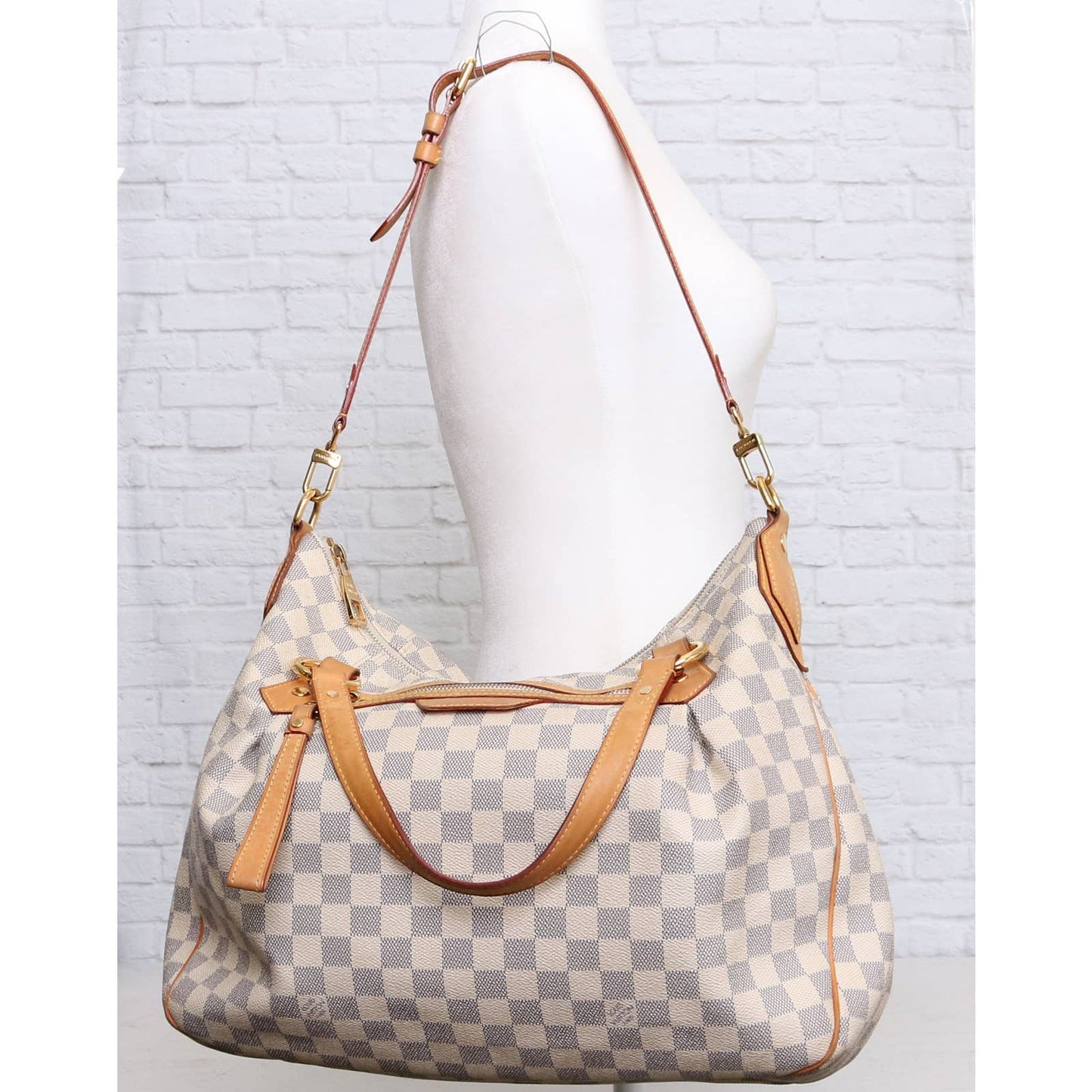 Louis Vuitton Evora MM Damier Azur Shoulder Bag