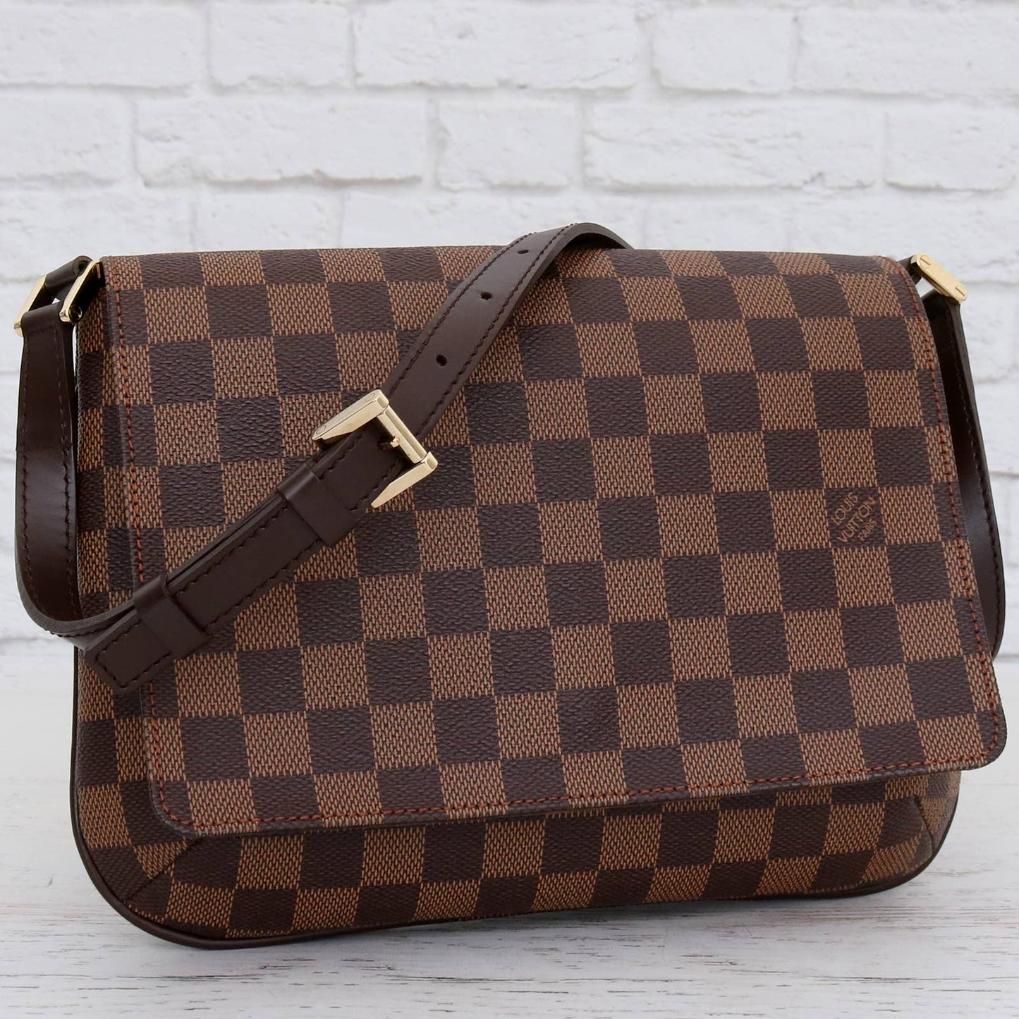 Louis Vuitton Musette Tango Short Damier Ebene Shoulder Bag