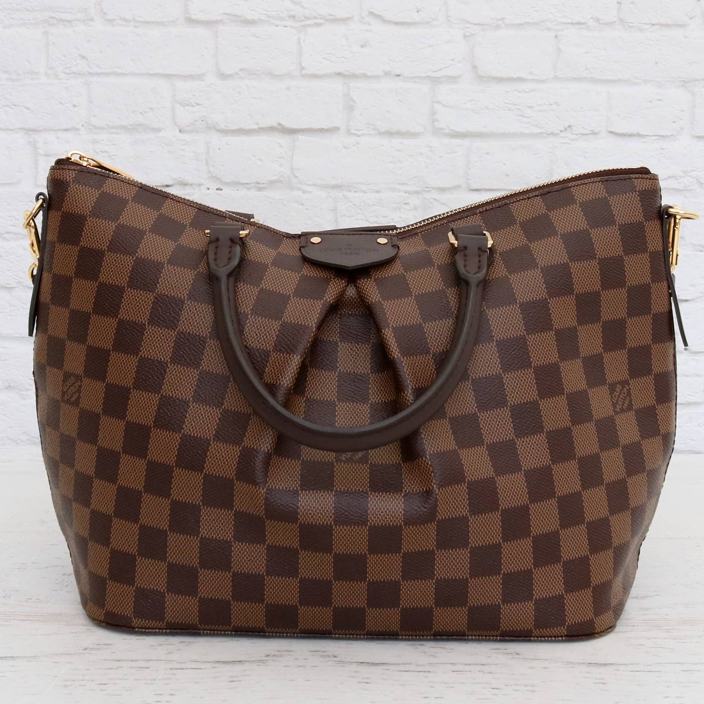 Louis Vuitton Siena MM Damier Ebene Crossbody Satchel Shoulder Bag