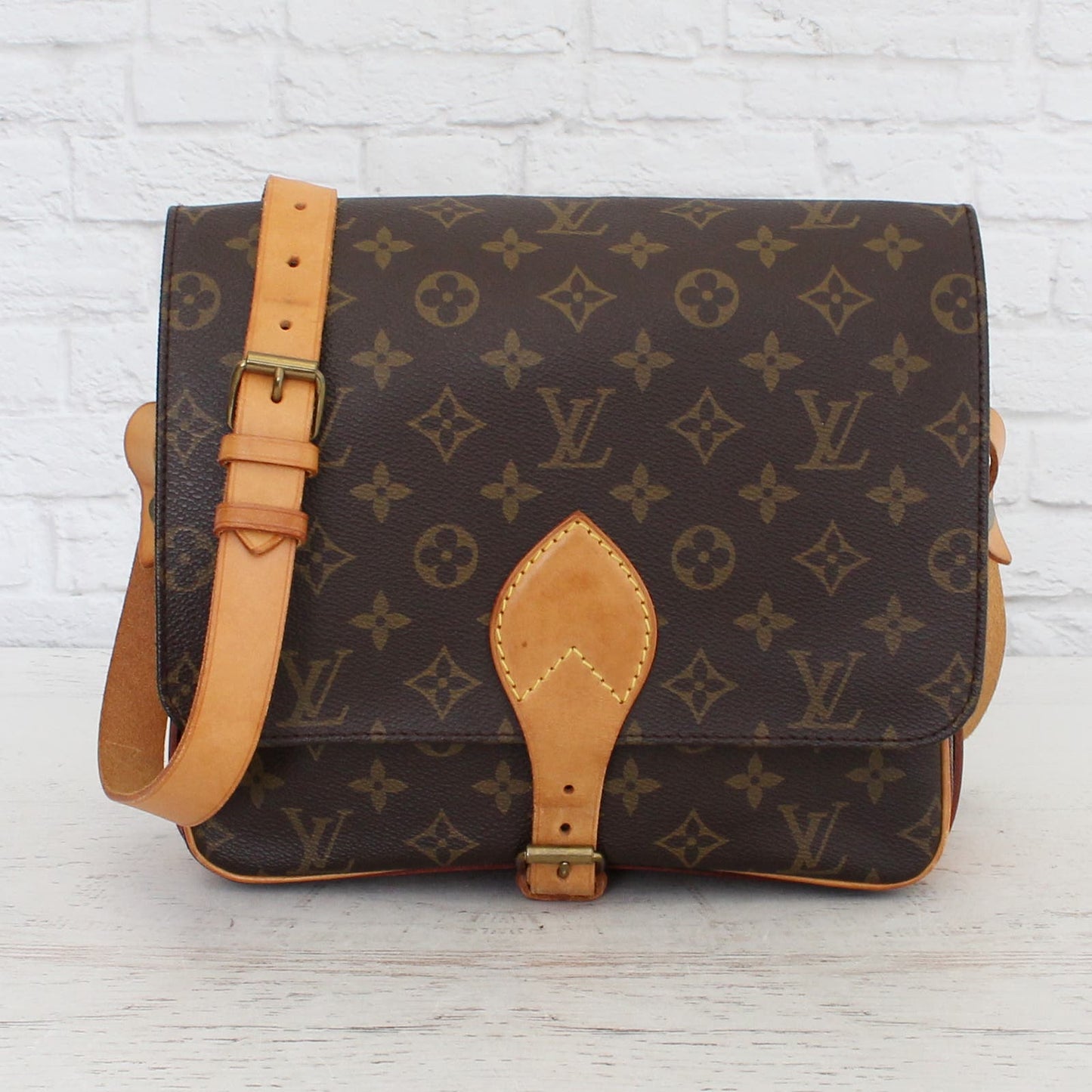 Louis Vuitton Cartouchiere GM Monogram Crossbody Shoulder Bag LV Purse