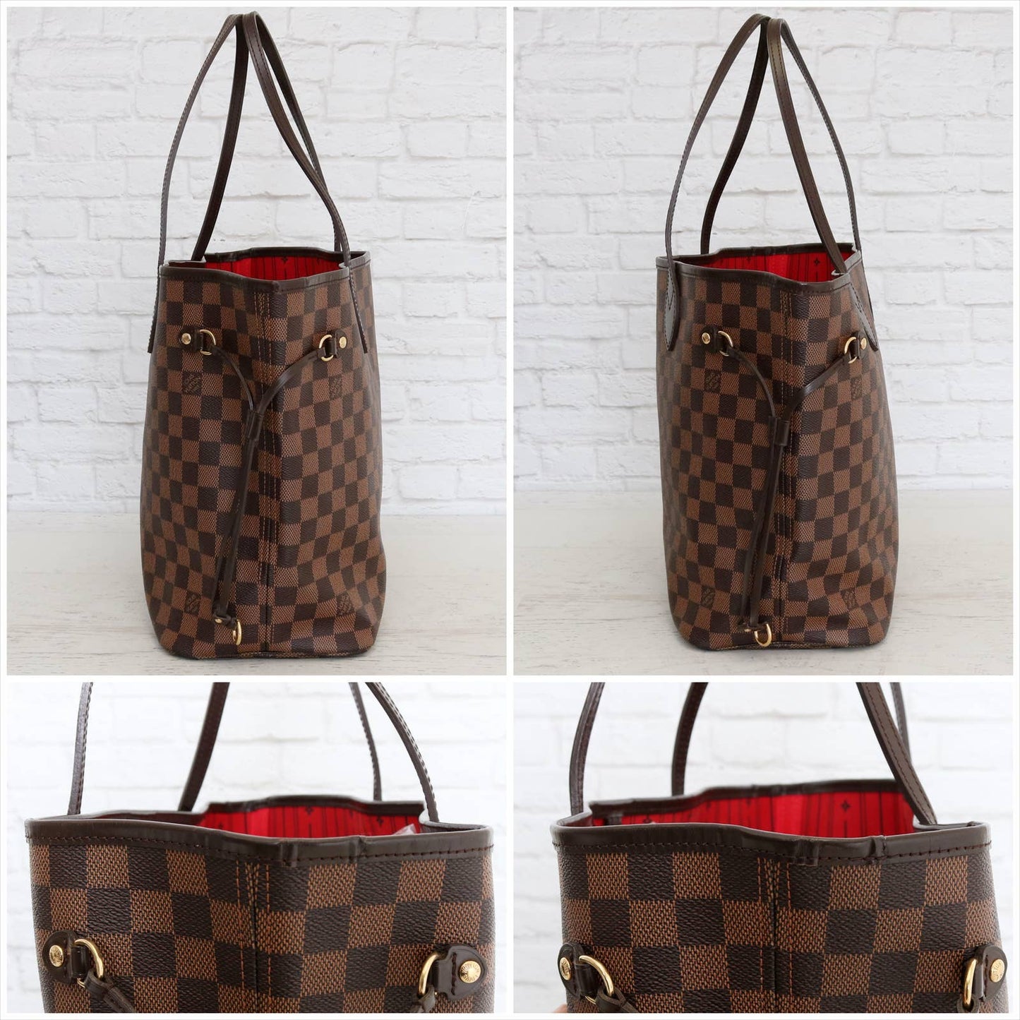 Louis Vuitton Neverfull MM Damier Ebene Tote