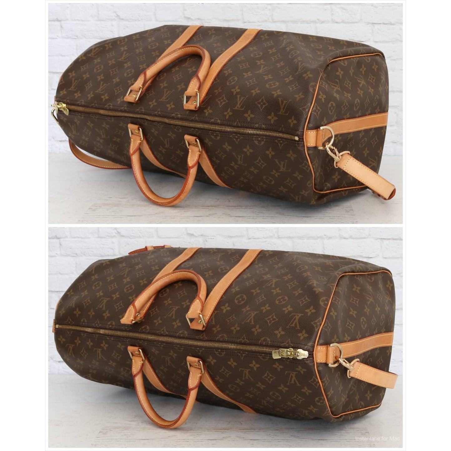 Louis Vuitton Keepall Bandoulière 55 Monogram Duffle Bag With Strap