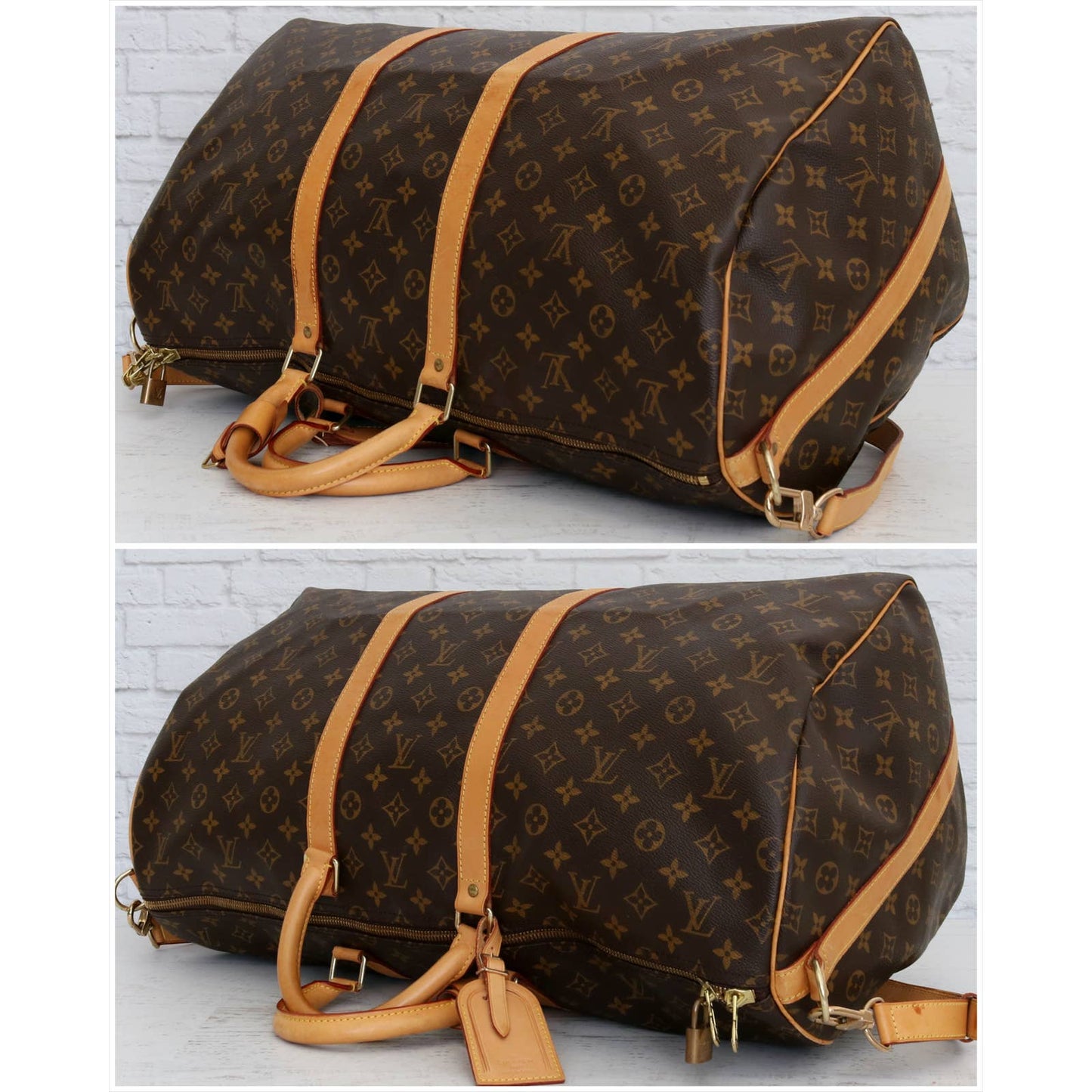 Louis Vuitton Keepall Bandouliere 55 Monogram Duffle Handbag