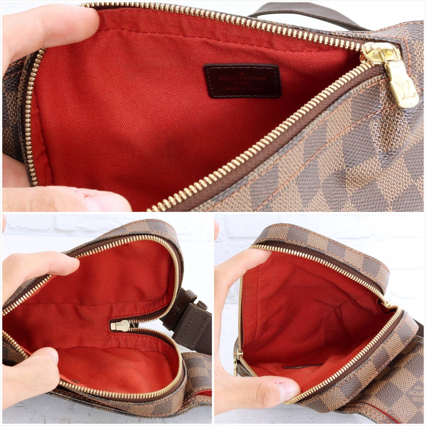 Louis Vuitton Geronimos Damier Ebene Sling Waist Bumbag