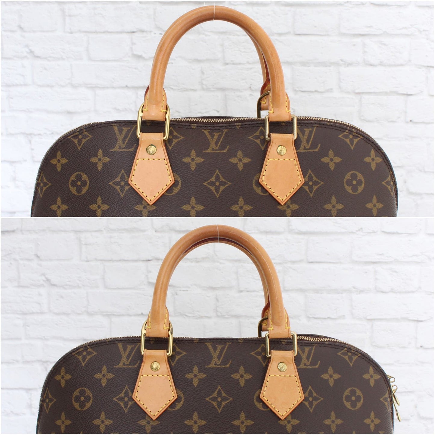 Louis Vuitton Alma MM Monogram Satchel