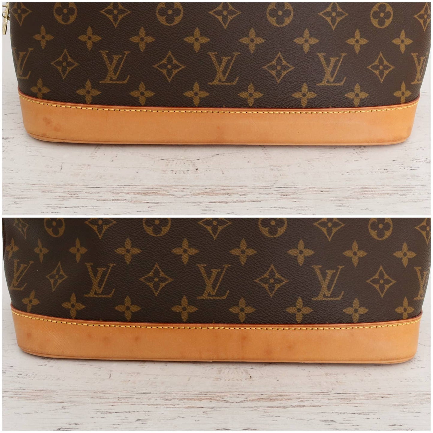 Louis Vuitton Alma MM Monogram Satchel with Dust Bag