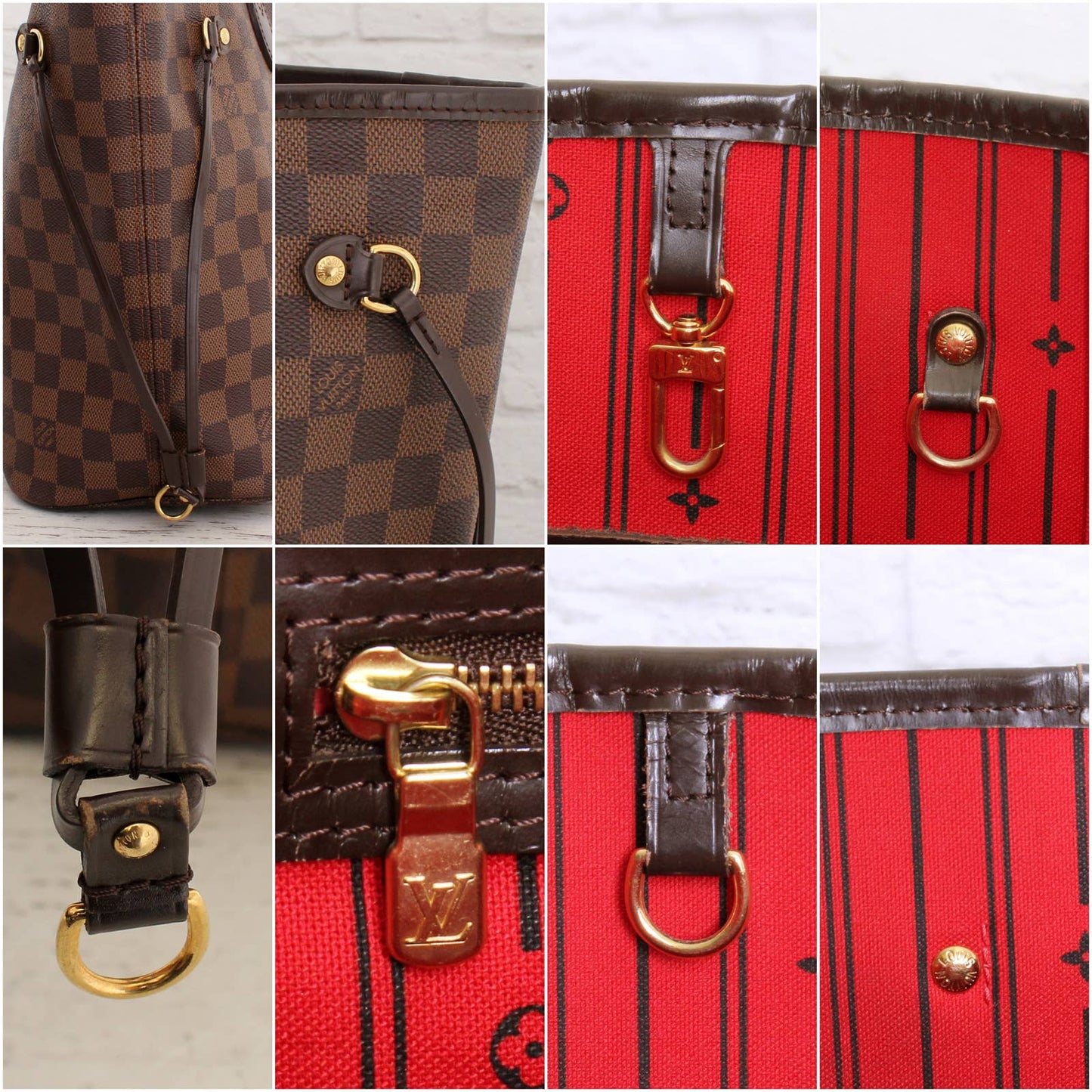 Louis Vuitton Neverfull MM Damier Ebene Tote