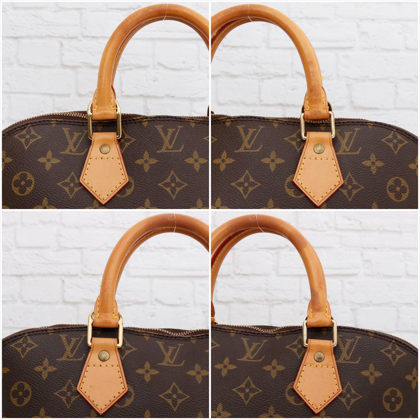 Louis Vuitton Alma MM Monogram Satchel with Dust Bag