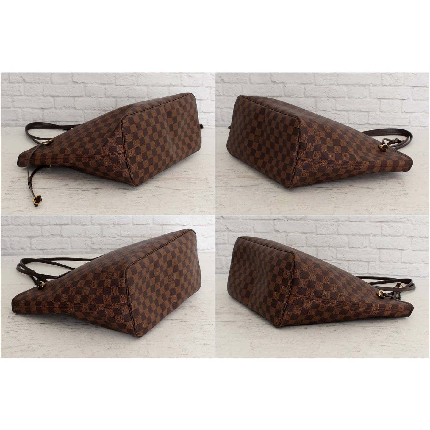 Louis Vuitton Neverfull MM Damier Ebene Cherry Red Tote