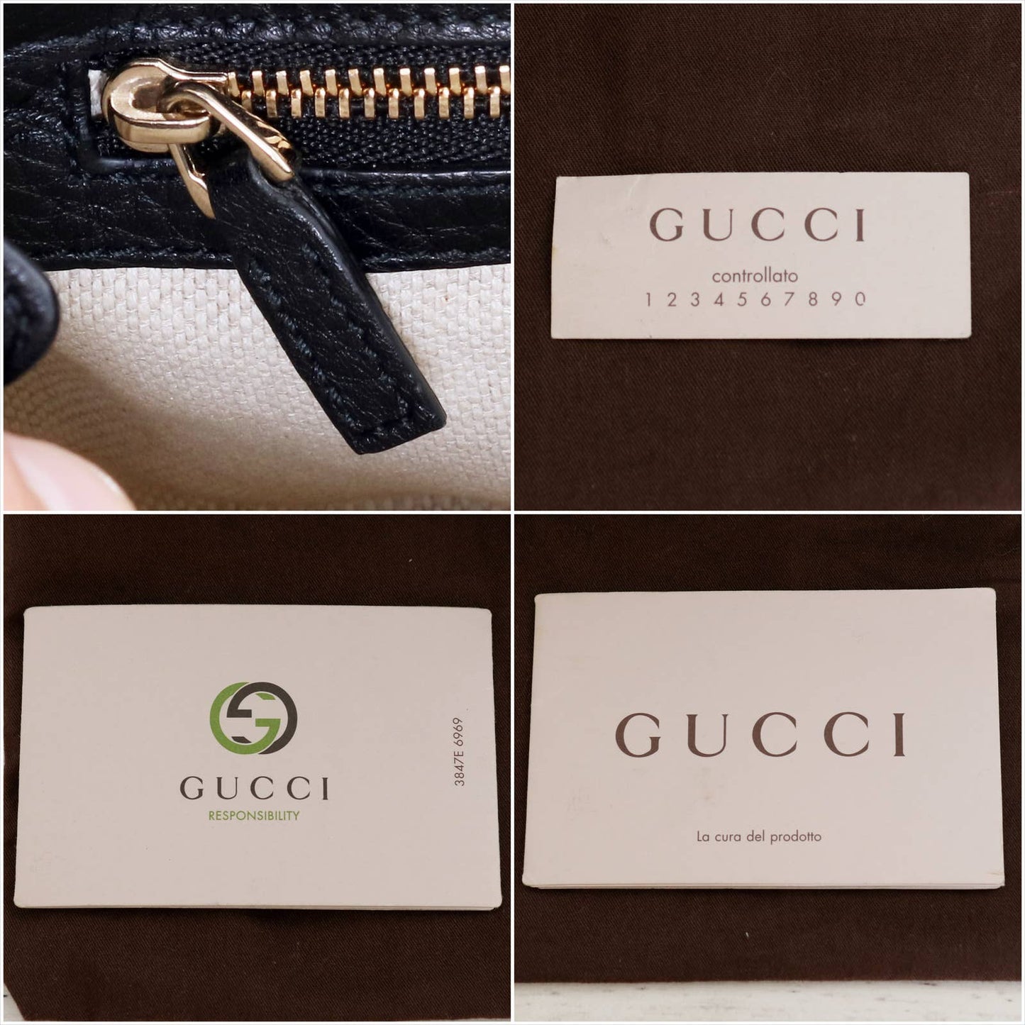 Gucci Soho Chain Black Pebbled Leather Crossbody