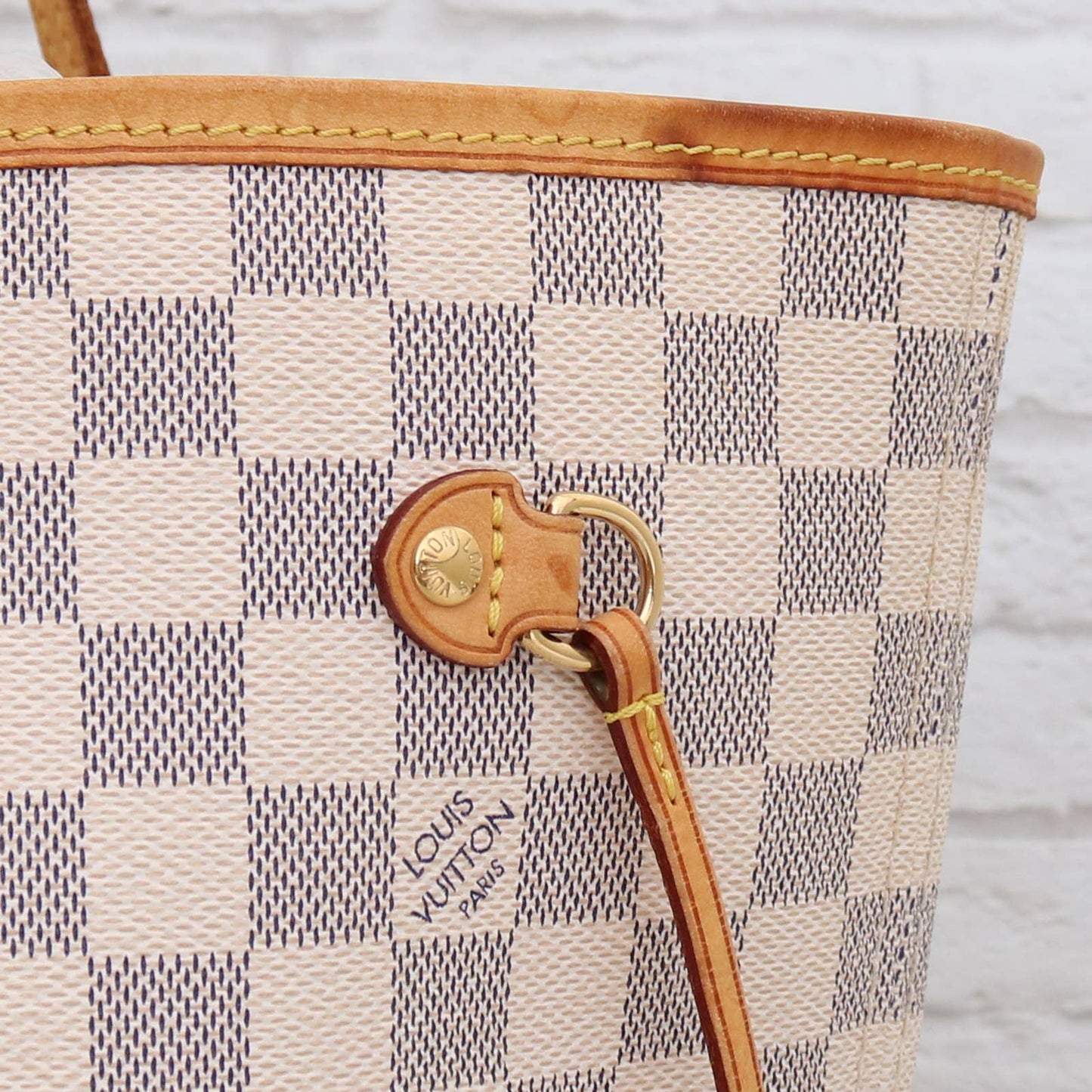 Louis Vuitton Neverfull MM Damier Azur Leather Tote