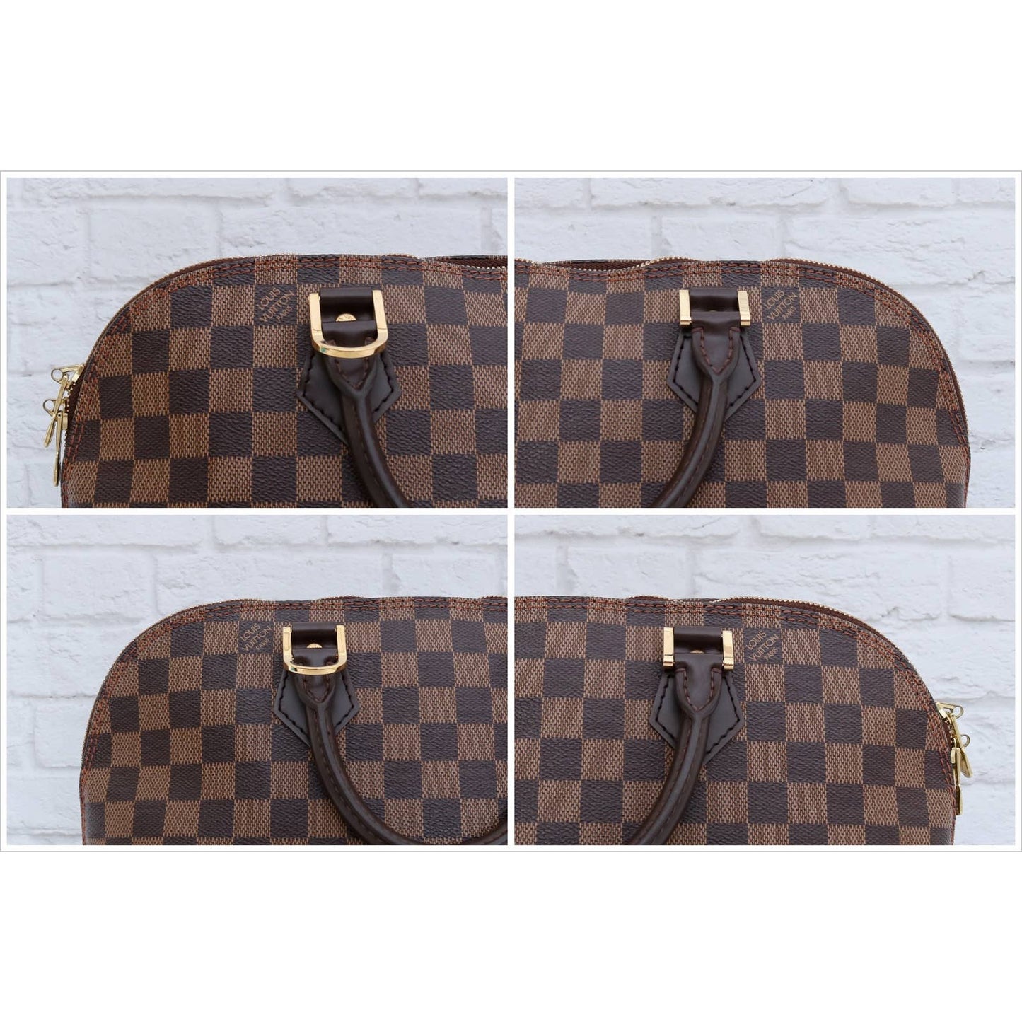 Louis Vuitton Alma MM Damier Ebene Satchel