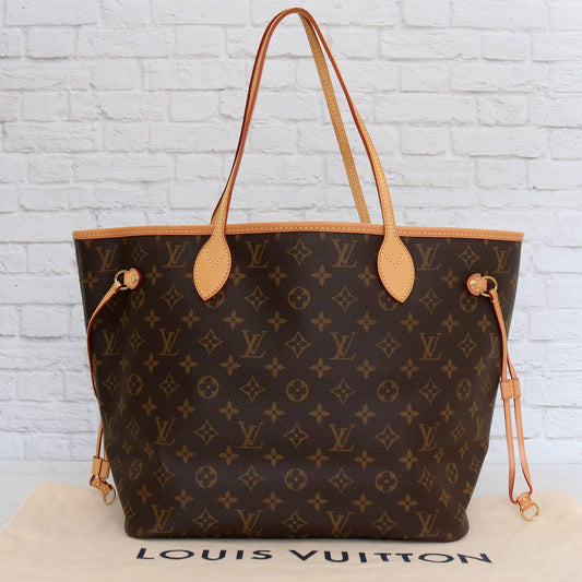 Louis Vuitton Neverfull MM Monogram Tote PRISTINE Shoulder Bag Brown Purse LV