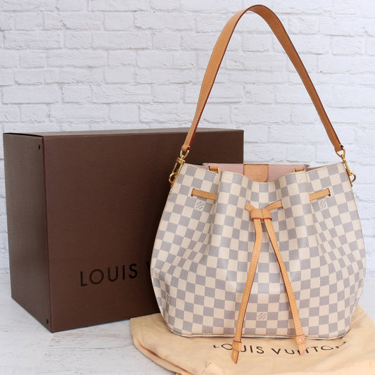 Louis Vuitton Girolata Damier Azur Bucket Shoulder Bag Dust Bag & Box