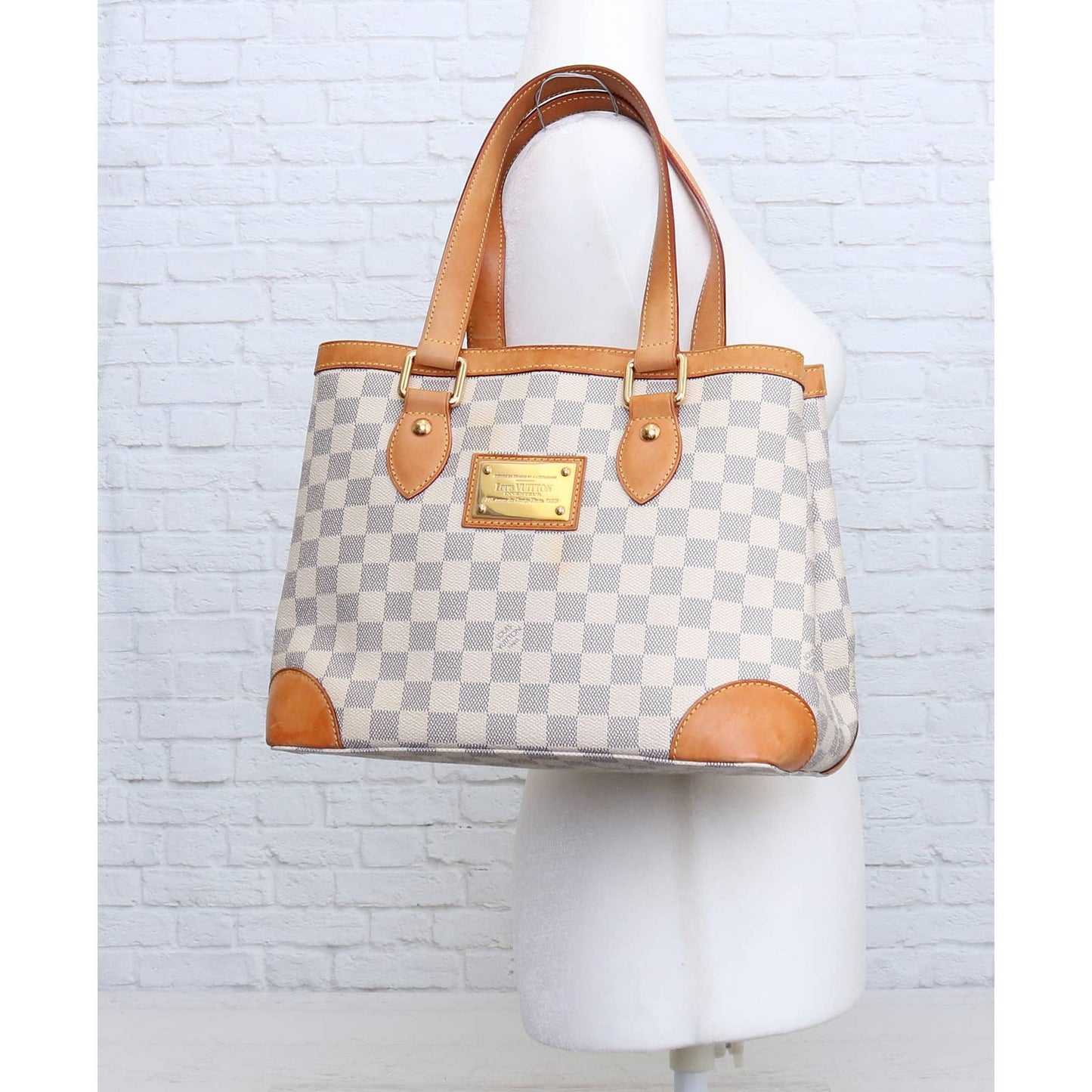 Louis Vuitton Hampstead PM Damier Azur Tote Shoulder Bag