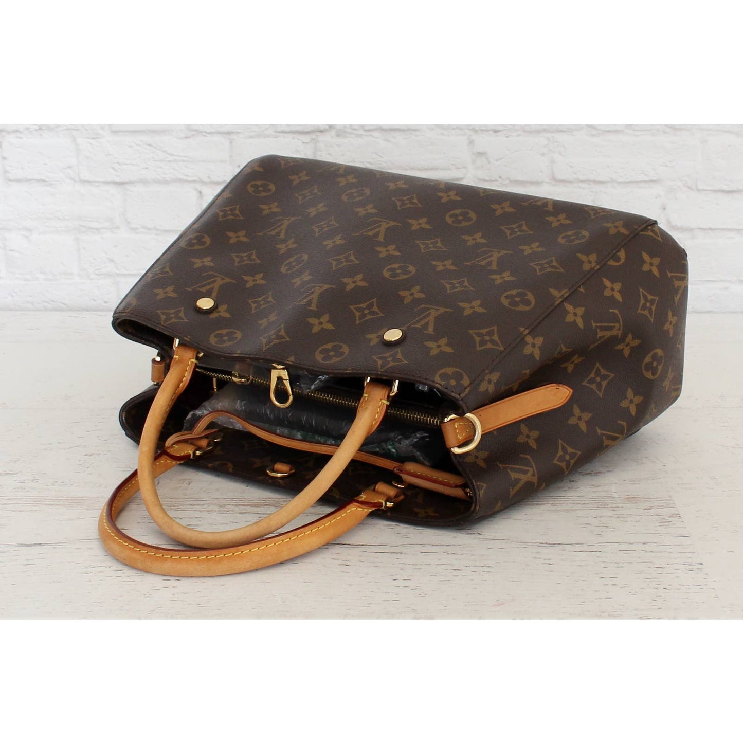 Louis Vuitton Montaigne MM Monogram Shoulder Bag Satchel Purse Strap